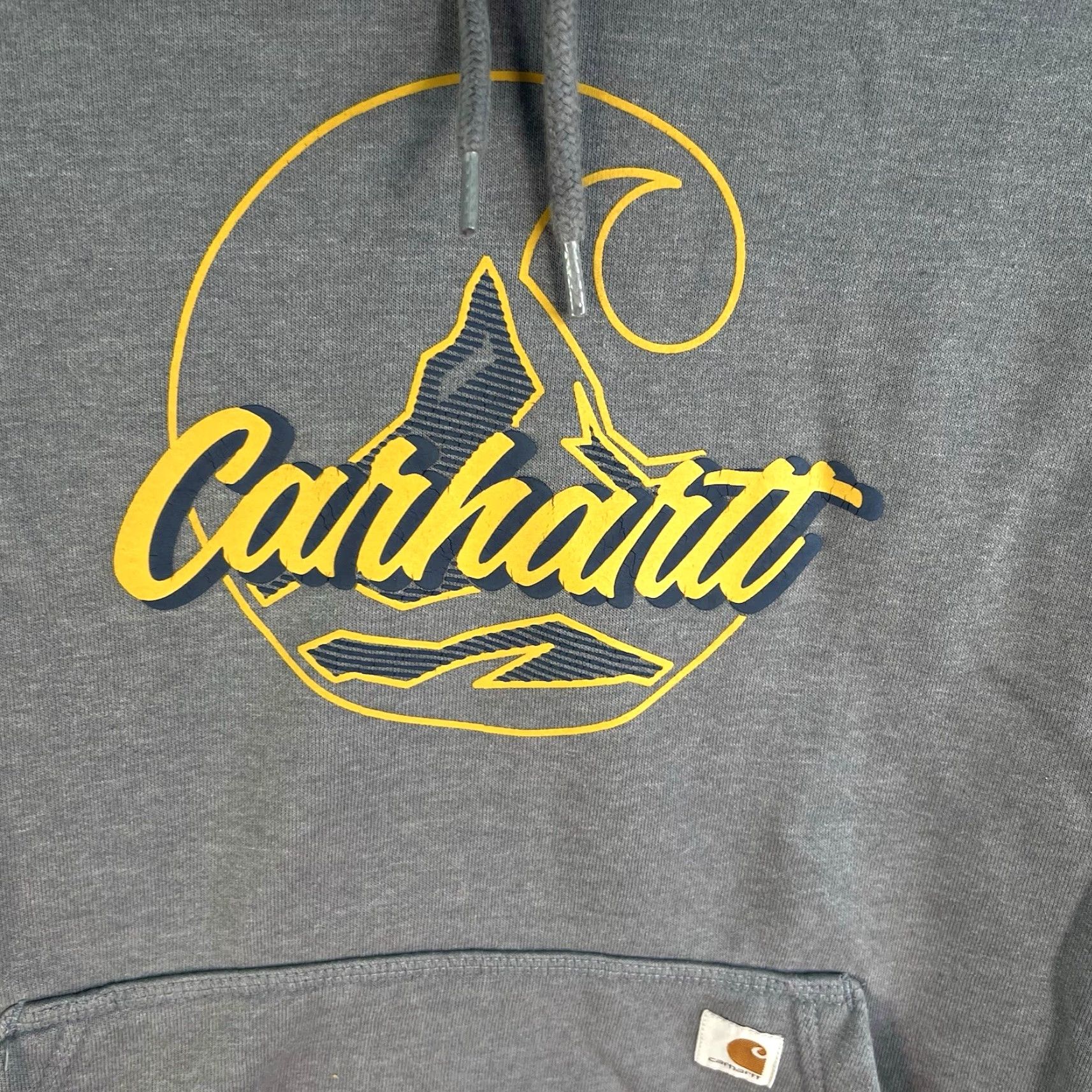 Carhartt Carhartt Hooded Pullover Sweatshirt Women 1X Gray Logo Knit Union Style Activewear Winter Fall Size XL / US 12-14 / IT 48-50 - 3 Thumbnail