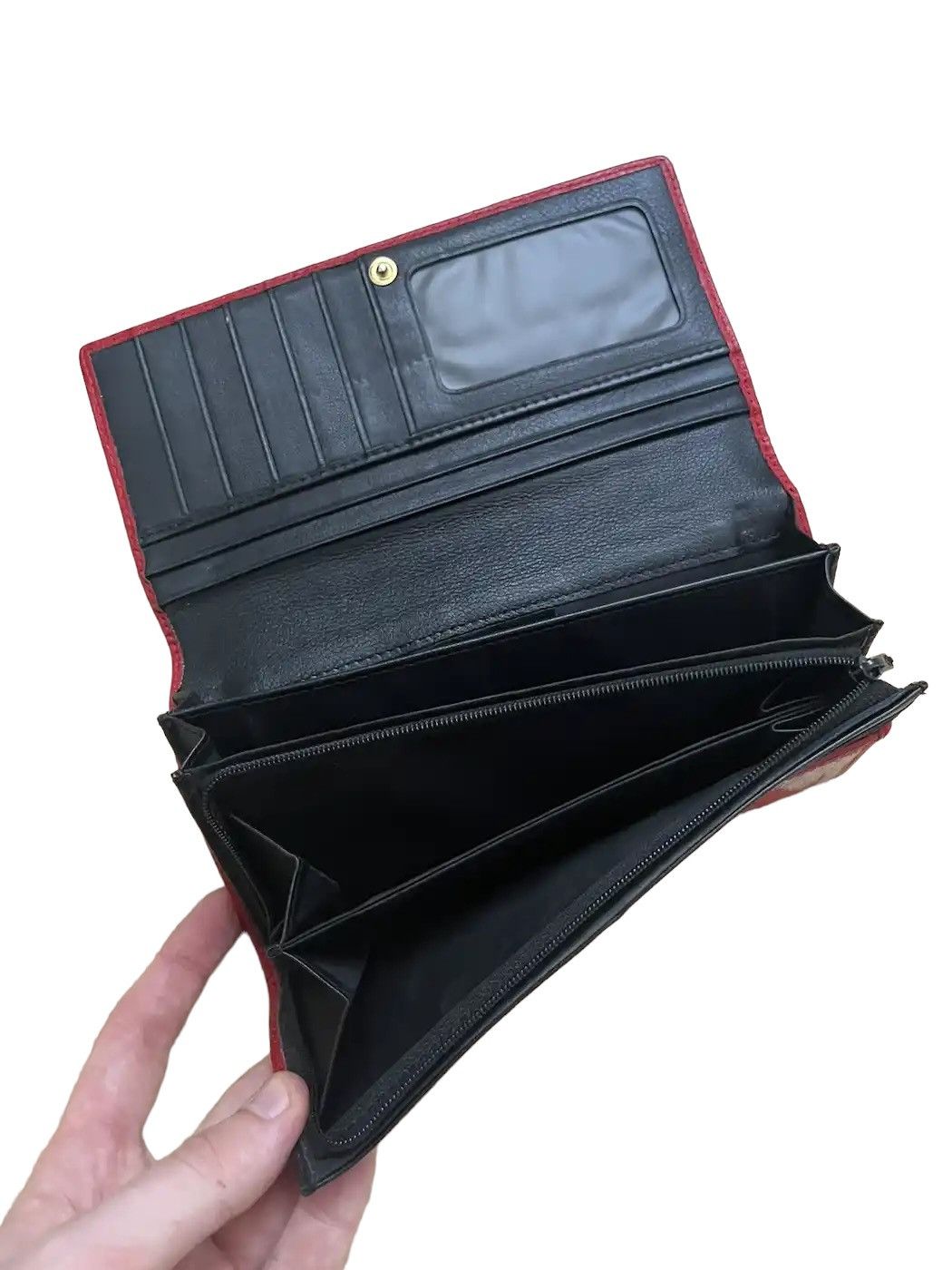 Genuine Leather × Vivienne Westwood GRAIL🔥OG Vivienne Westwood 🏴󠁧󠁢󠁥󠁮󠁧󠁿 Orb Logo Leather Long Wallets Size ONE SIZE - 5 Thumbnail