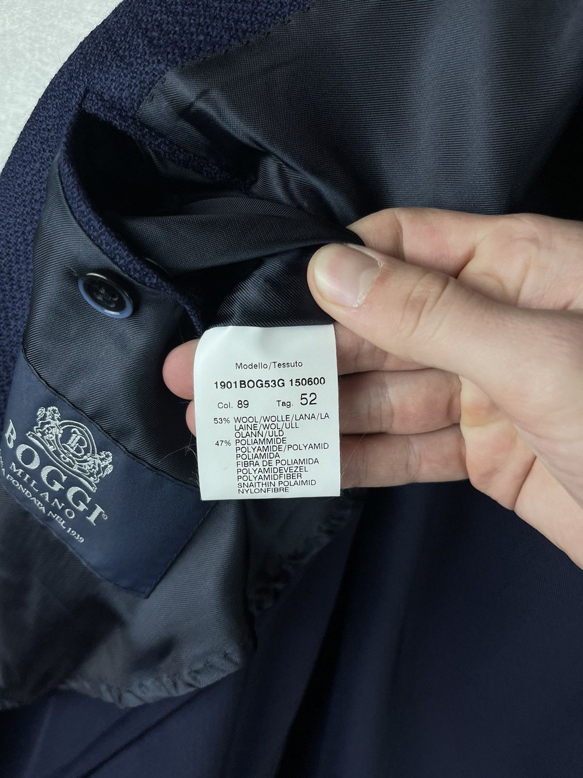 Boggi Boggi Milano Double Breasted Wool Blend Blazer Navy Size 52 Size US L / EU 52-54 / 3 - 12 Thumbnail