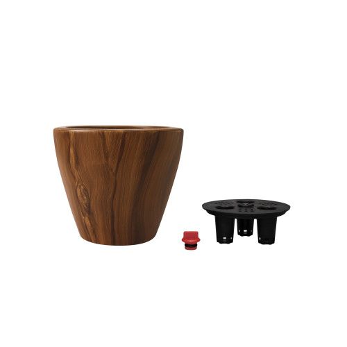 Designer × Homemade 2-Pack 10 in.Dark Wood Plastic Self-watering Planter Pot Size US L / EU 52-54 / 3 - 2 Thumbnail