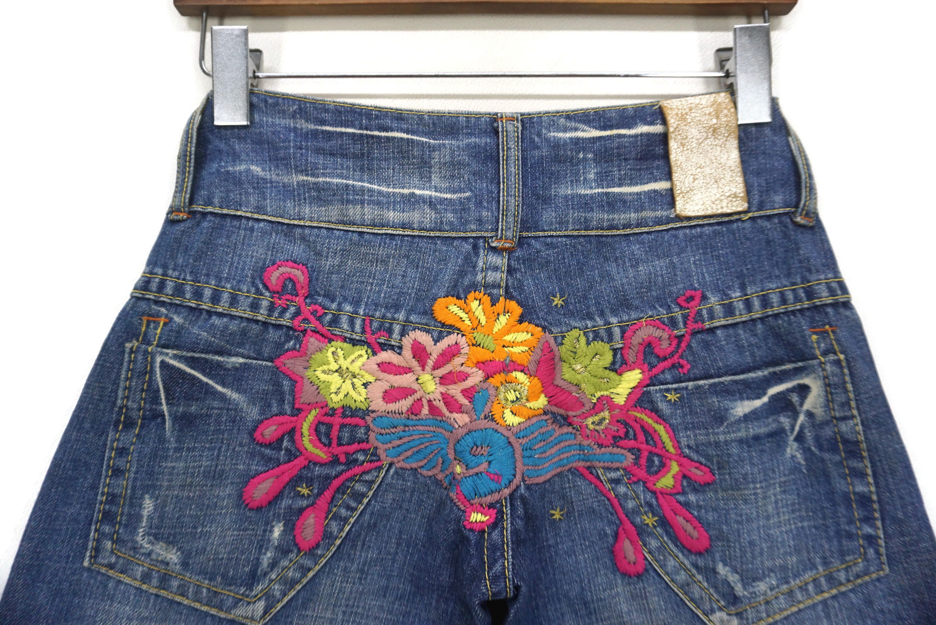 Japanese Brand Red Pepper Jeans Size 25 fit W26 L28.5 Low-Rise Bootcut Size 25" / US 0 / IT 36 - 9 Thumbnail
