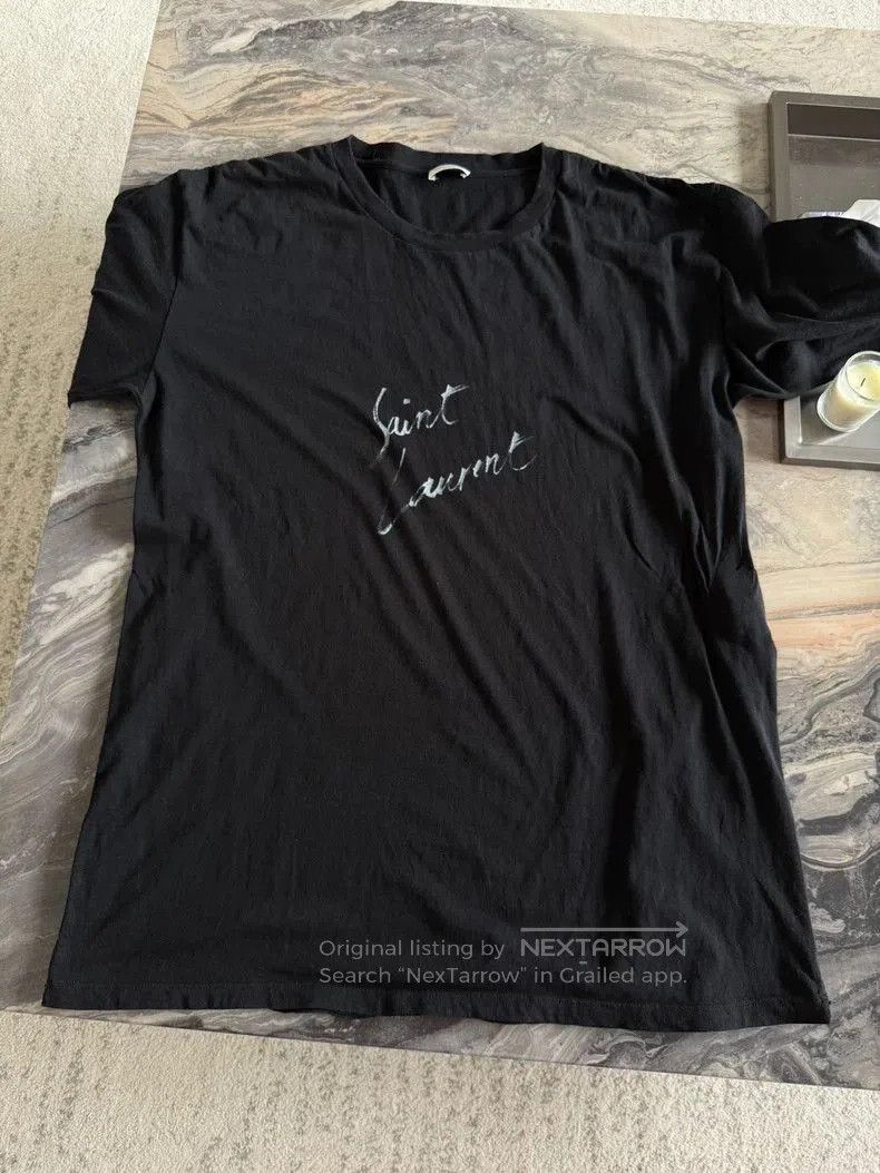 Saint Laurent Paris Saint Laurent YSL Logo Black Short Sleeve T. Size US XL / EU 56 / 4 - 1 Thumbnail