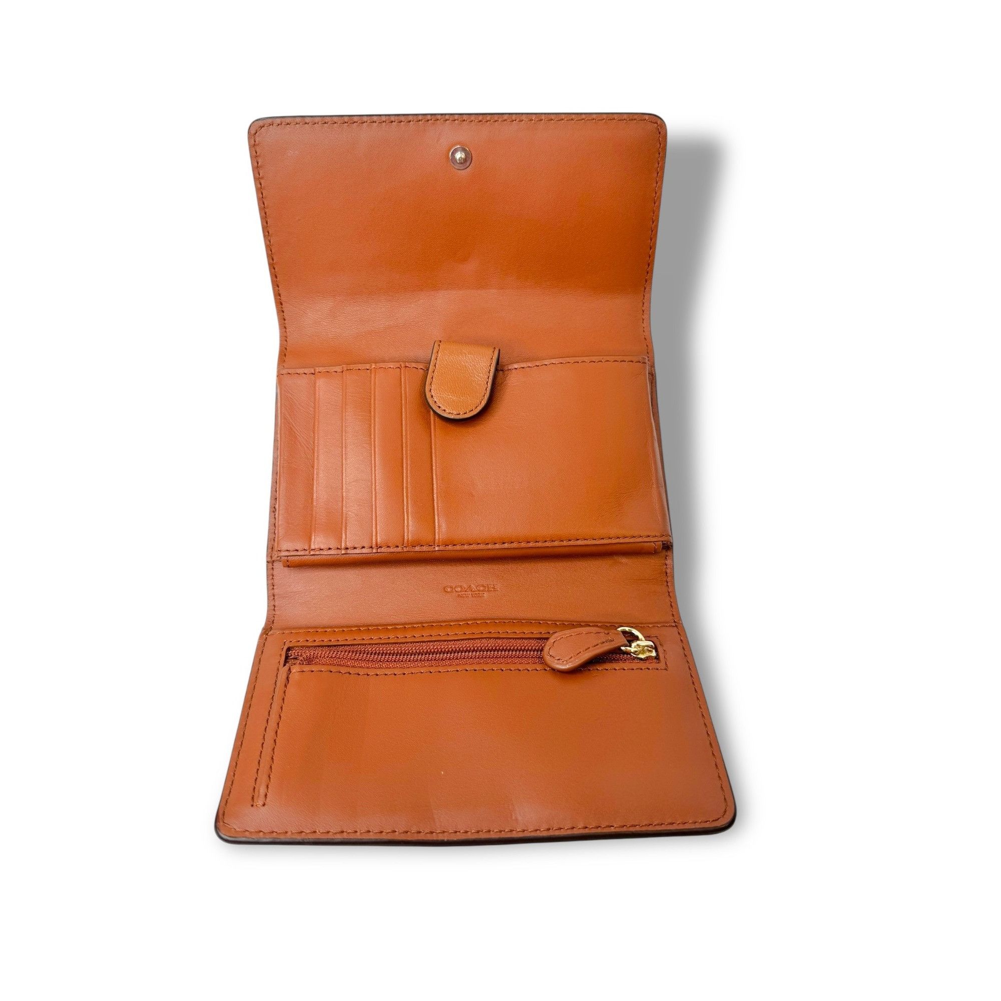 Coach Coach Brown Leather Wallet Purse Phone Holder Removable Stra Size ONE SIZE - 6 Thumbnail