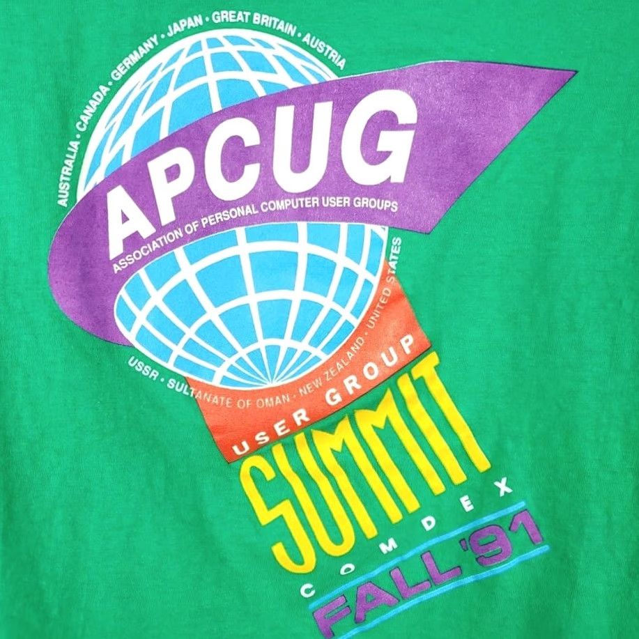 Hanes VINTAGE APCUG Computer T Shirt Mens Size Large 90s User Group Summit Made In USA Size US L / EU 52-54 / 3 - 5 Thumbnail