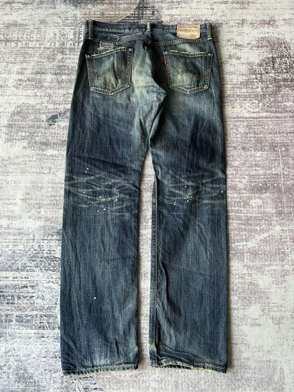 If Six Was Nine Punk Distressed Rockstar Edwin Jeans Size US 32 / EU 48 - 3 Thumbnail