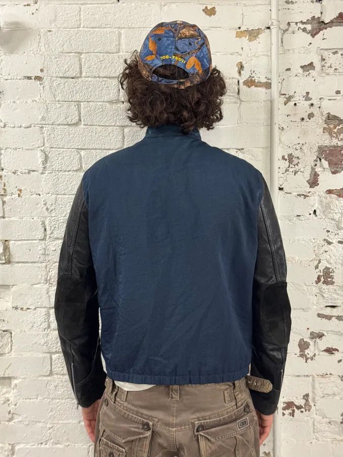 Acne Studios SS2013 Acne Studios Constrast Hybrid Leather & Nylon Navy Bomber Jacket Size US M / EU 48-50 / 2 - 3 Thumbnail