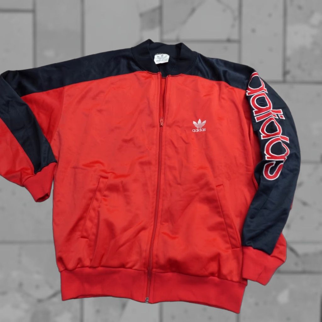 Adidas VINTAGE adidas Firebird Jacket Men M Red Black Full Zip Embroidered USA Made USA Size US M / EU 48-50 / 2 - 1 Thumbnail