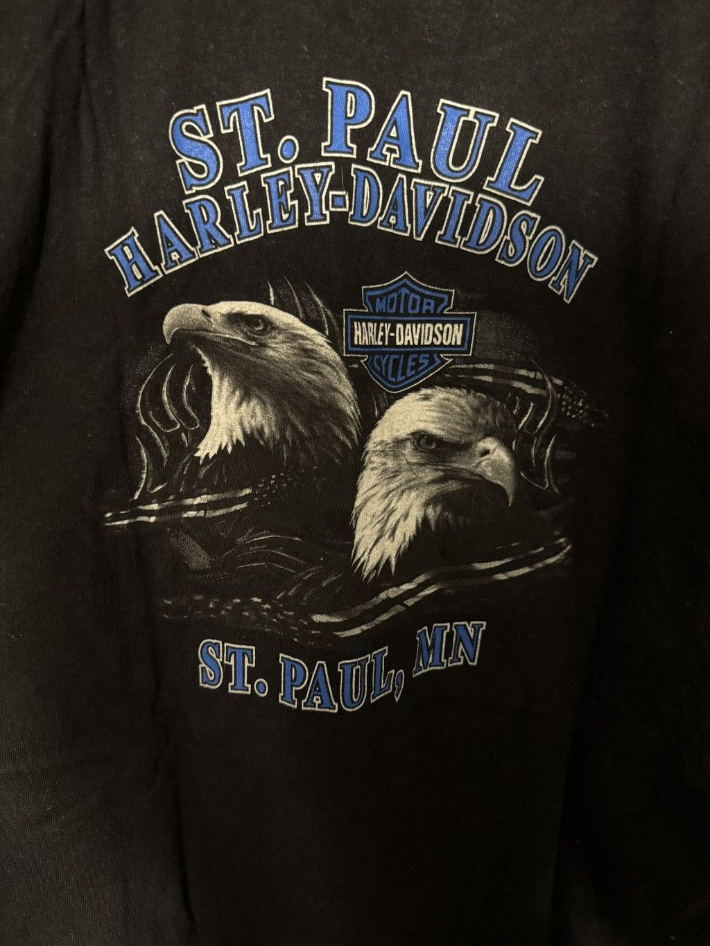 Harley Davidson Harley-Davidson Vintage T-Shirt St Paul MN Men's Sz XL Black Size US XL / EU 56 / 4 - 5 Thumbnail