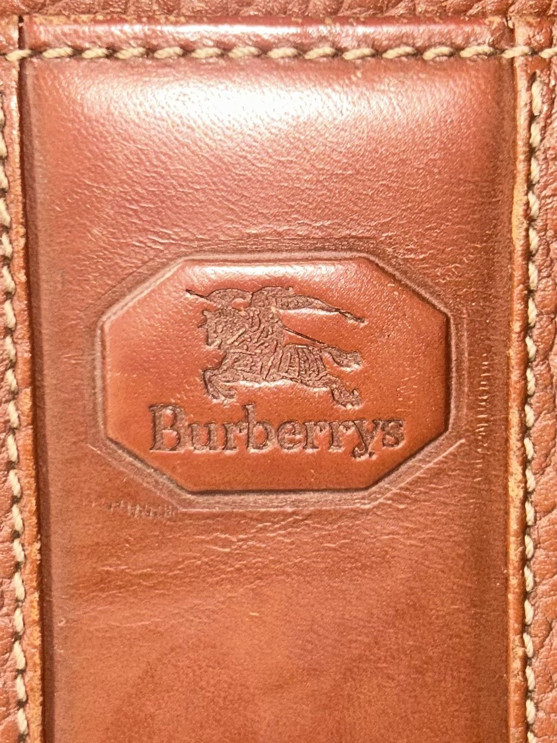 Burberry Vintage Burberry Brown Leather Clutch Bag w Nova Check Size ONE SIZE - 2 Thumbnail