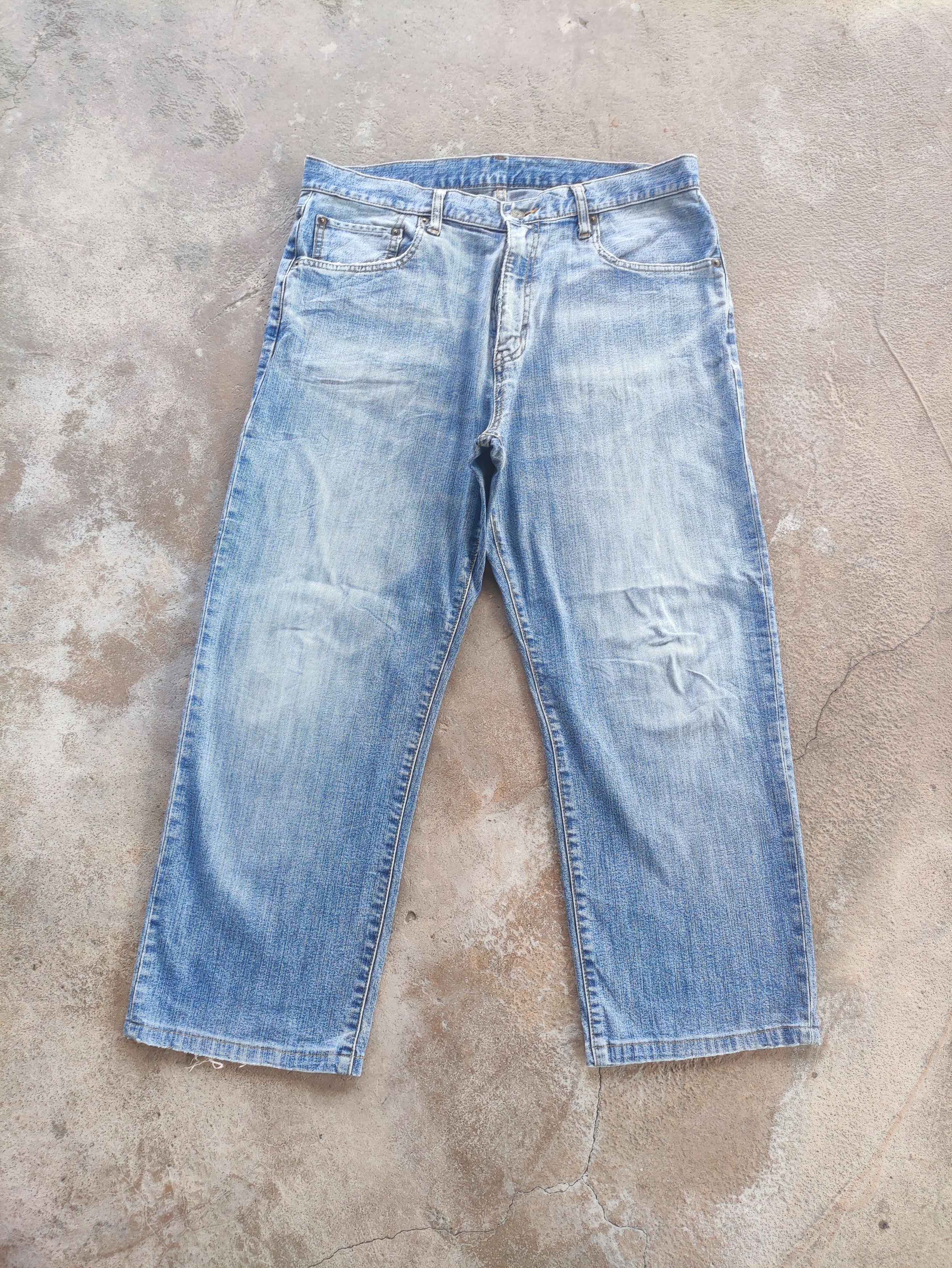 Japanese Brand Vintage Japanese Brand Baggy Denim Faded Pants Size US 35 - 1 Thumbnail