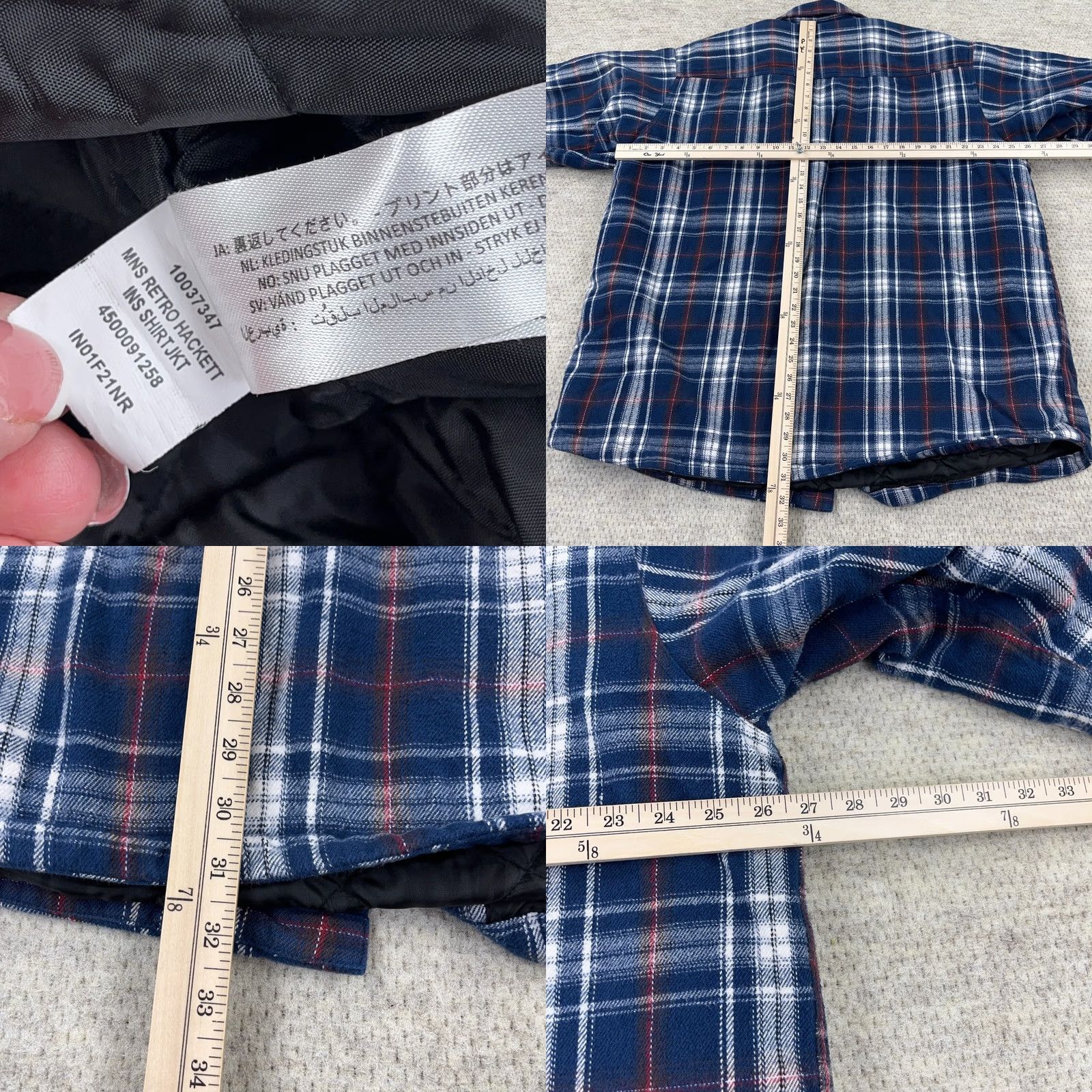 Ariat Ariat Shacket Men 2XL Tall Blue Plaid Flannel Shirt Jacket Blanket Lined 2XLT Size US XXL / EU 58 / 5 - 8 Thumbnail