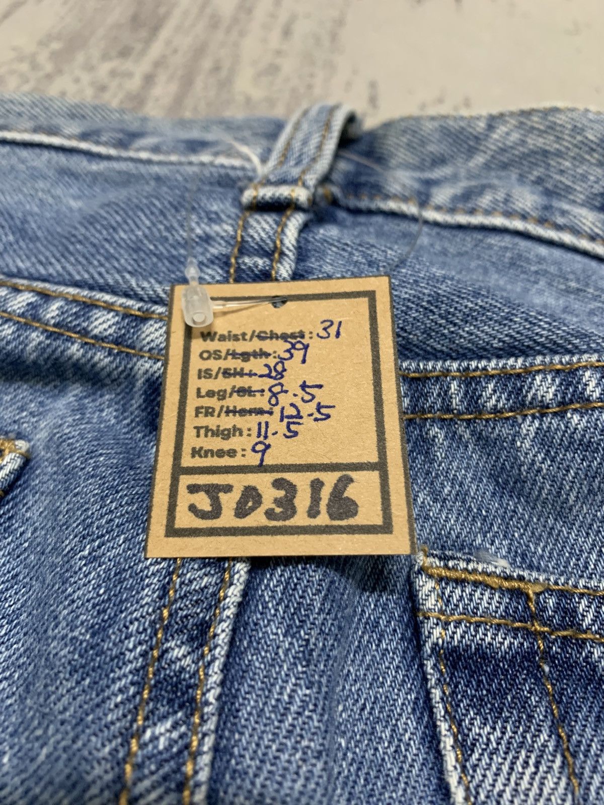 Japanese Brand Vintage Japanese Original Denim Jeans Faded Blue Skater Y2K Size US 31 - 16 Thumbnail