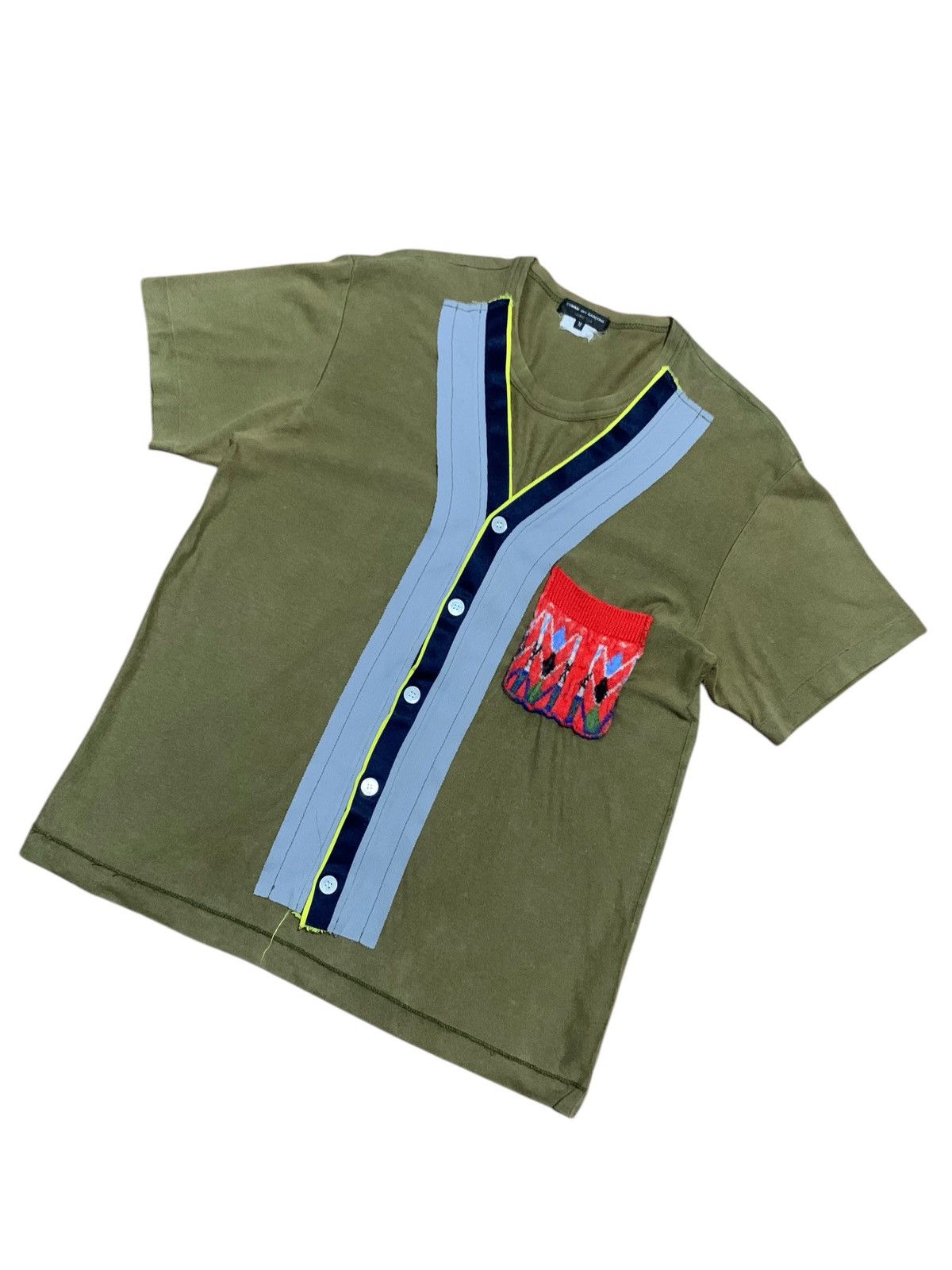 Comme des Garcons Homme Plus CDGHP Plus wool pocket baseball reconstructed t shirt style Size US M / EU 48-50 / 2 - 2 Thumbnail