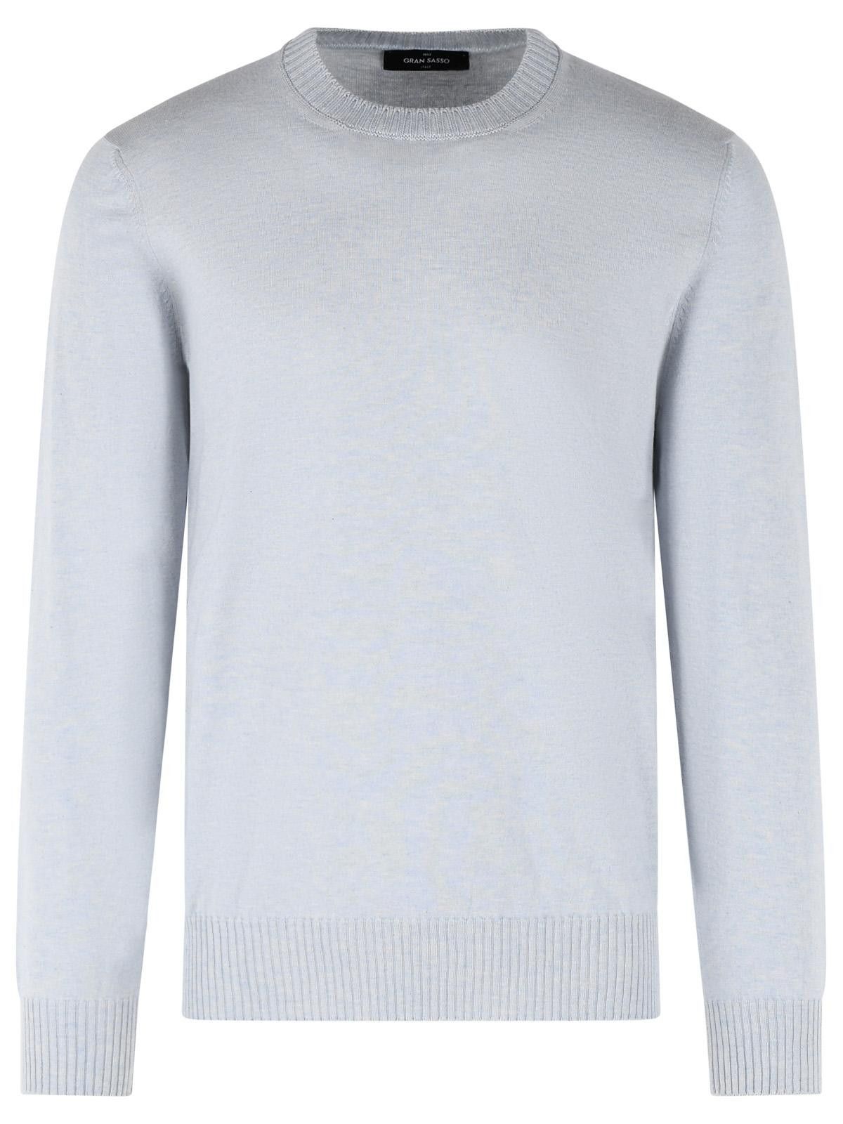 Gran Sasso GRAN SASSO Light Blue Cotton And Cashmere Sweater Size US XL / EU 56 / 4 - 1 Thumbnail