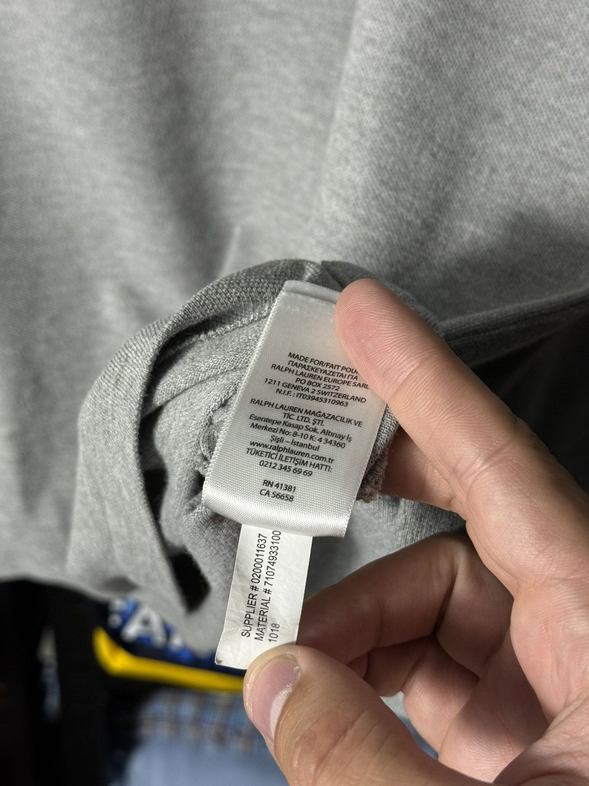 Ralph Lauren Polo Ralph Lauren Big Pony Hooded Long Sleeve Shirt Grey XL Size US XL / EU 56 / 4 - 11 Thumbnail