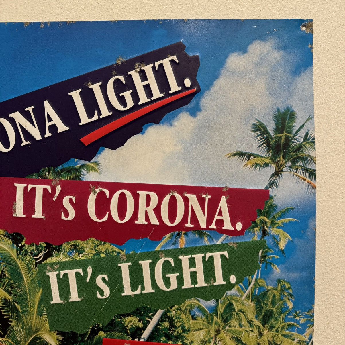 Vintage Corona Light It’s Corona. It’s Time. |26x18in| Beer Tin Sign Size ONE SIZE - 5 Thumbnail