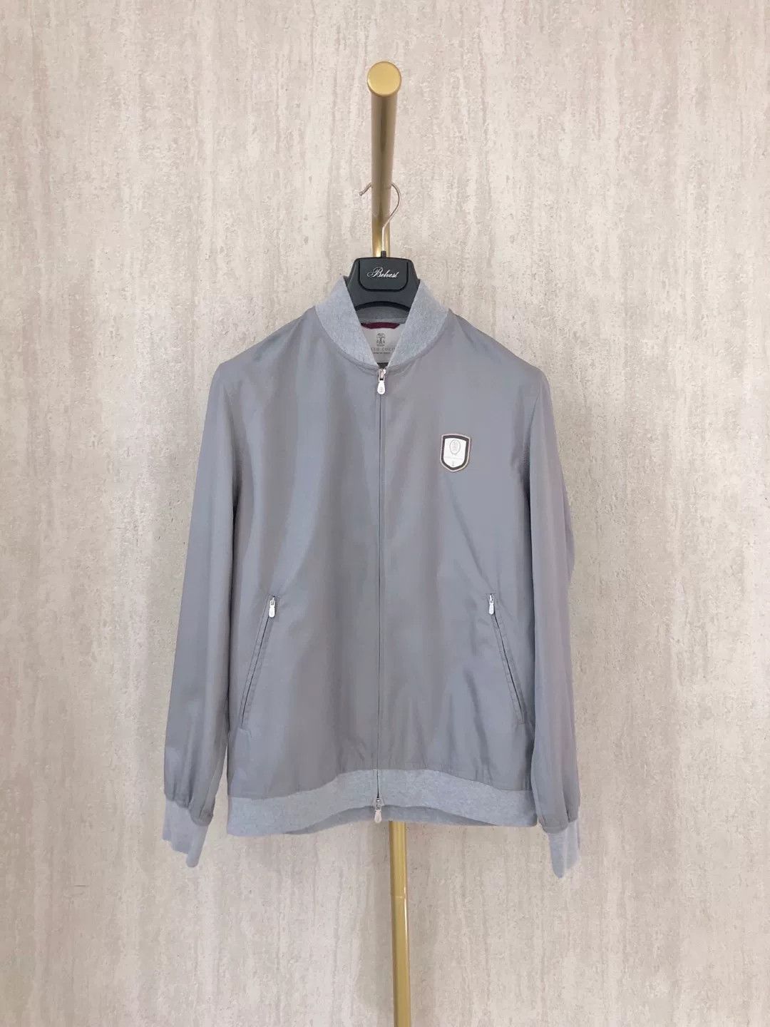 Brunello Cucinelli Gray Bomber Jacket