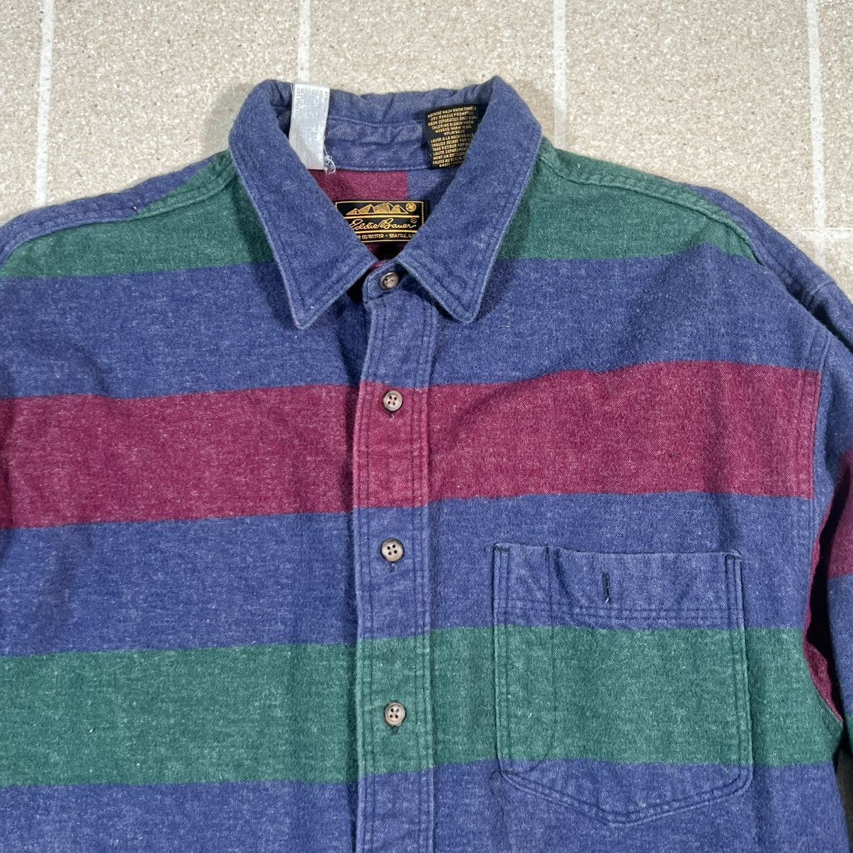 Eddie Bauer Vintage Eddie Bauer Heavyweight Flannel Striped Made In USA Size US XL / EU 56 / 4 - 2 Thumbnail