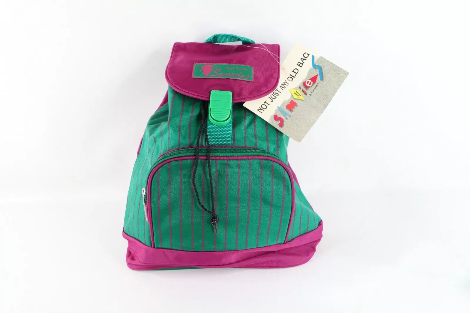 Samsonite × Vintage NOS Vintage 90s Samsonite Sammies Spell Out Striped Backpack Size ONE SIZE - 1 Thumbnail