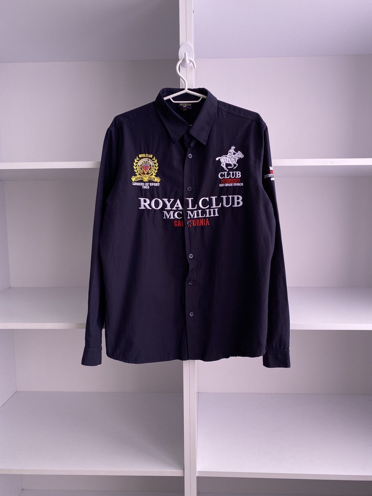 Vintage Vintage Royal Club Polo Ralph Lauren Style Shirt Size US L / EU 52-54 / 3 - 2 Thumbnail