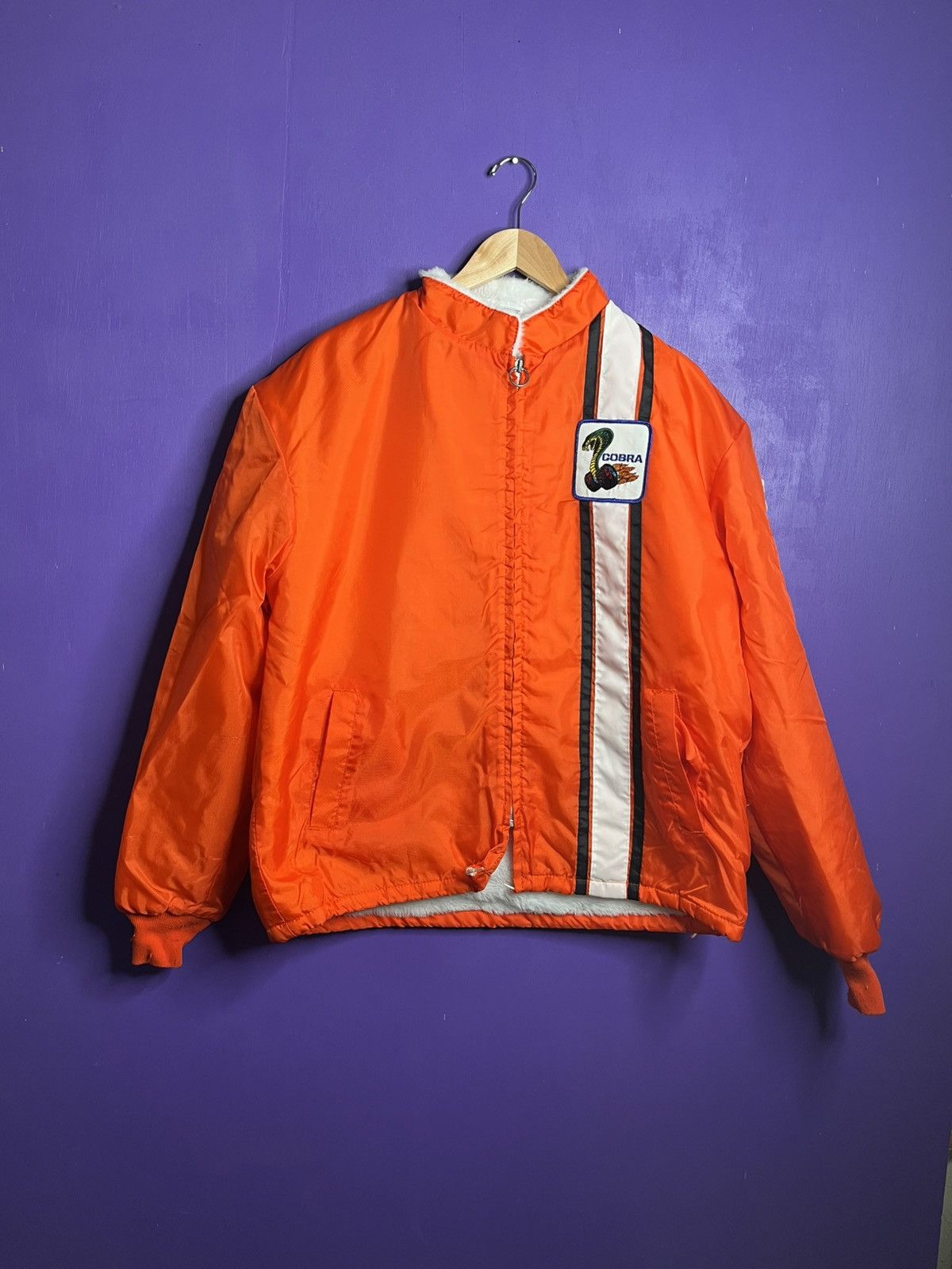 Vintage Vintage 70s Ford Cobra racing stripe fur lined jacket Size US XL / EU 56 / 4 - 1 Thumbnail