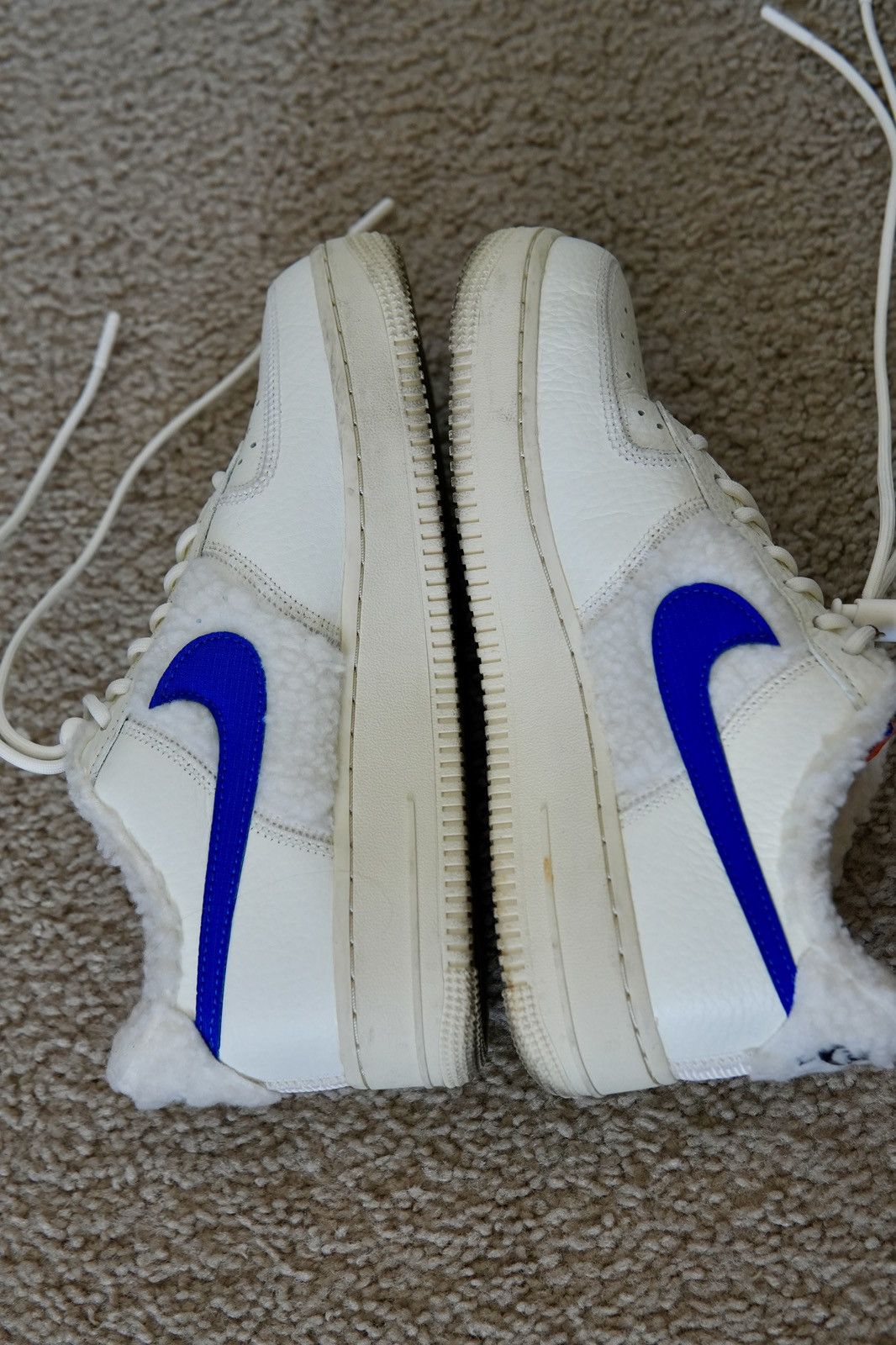 Nike Nike Air Force 1 '07 Sail Racer Blue Sherpa Fleece Size US 7.5 / IT 37.5 - 5 Thumbnail