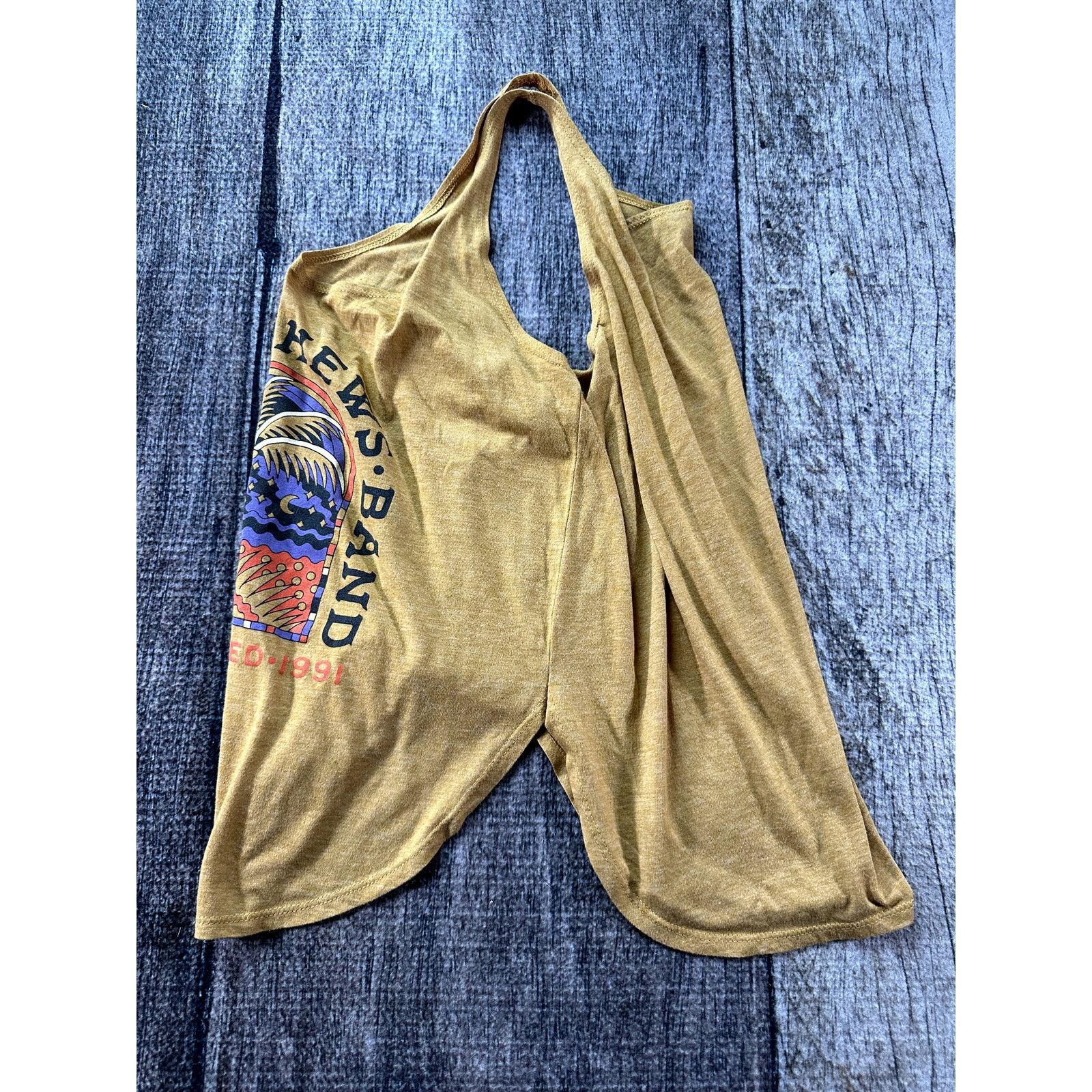 Next Level Apparel Dave Matthews Band Palm Tree Yellow Tank Top Size Large Size L / US 10 / IT 46 - 5 Thumbnail