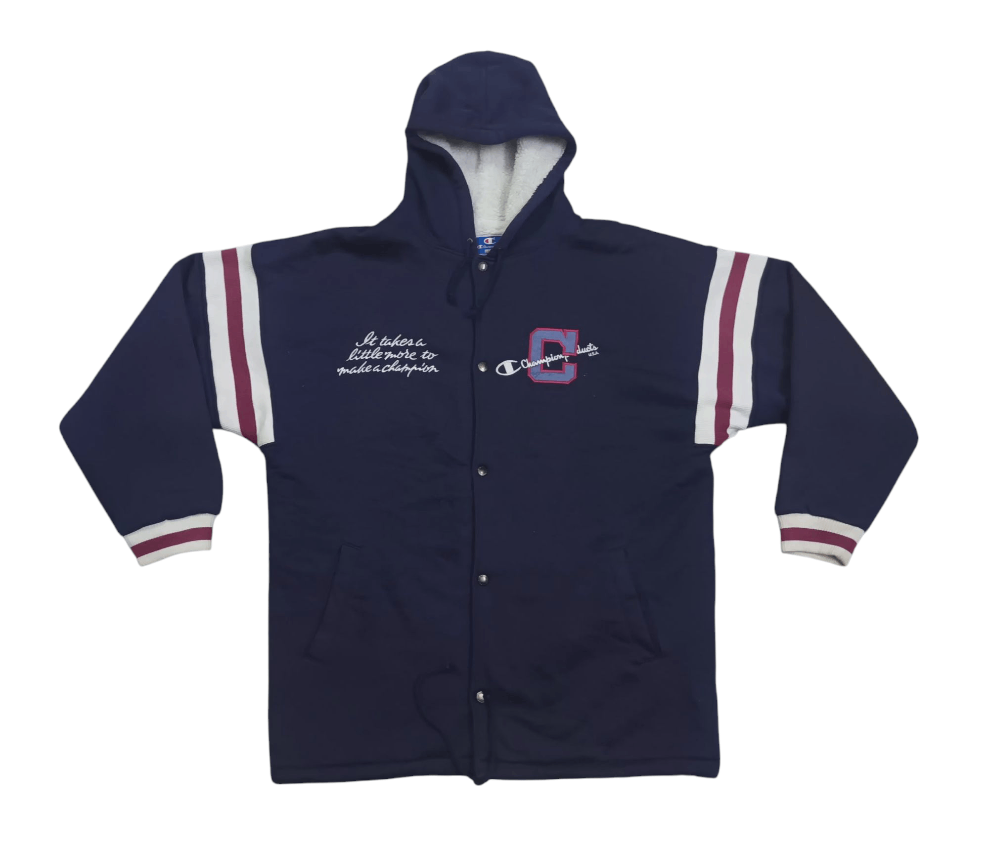 Champion 🔥 CHAMPION BUTTON UP VARSITY JACKET 🔥 Size US XL / EU 56 / 4 - 2 Thumbnail
