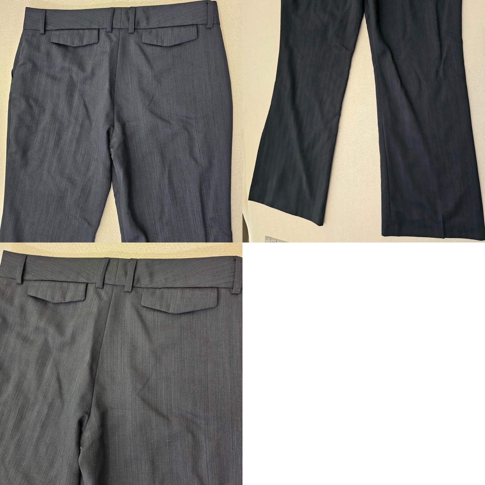 J.Crew VINTAGE J.CREW Wool Pants 12 Flare Legs Blue Women's Dress Pants Size 24" / US 00 / IT 34 - 8 Thumbnail