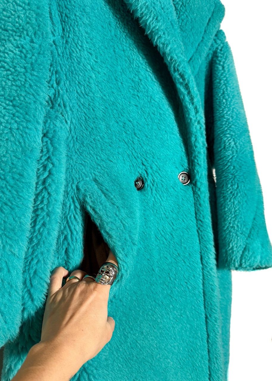 Max Mara MaxMara Turquoise Teddy Bear Icon Alpaca Blend Coat Size S / US 4 / IT 40 - 4 Thumbnail