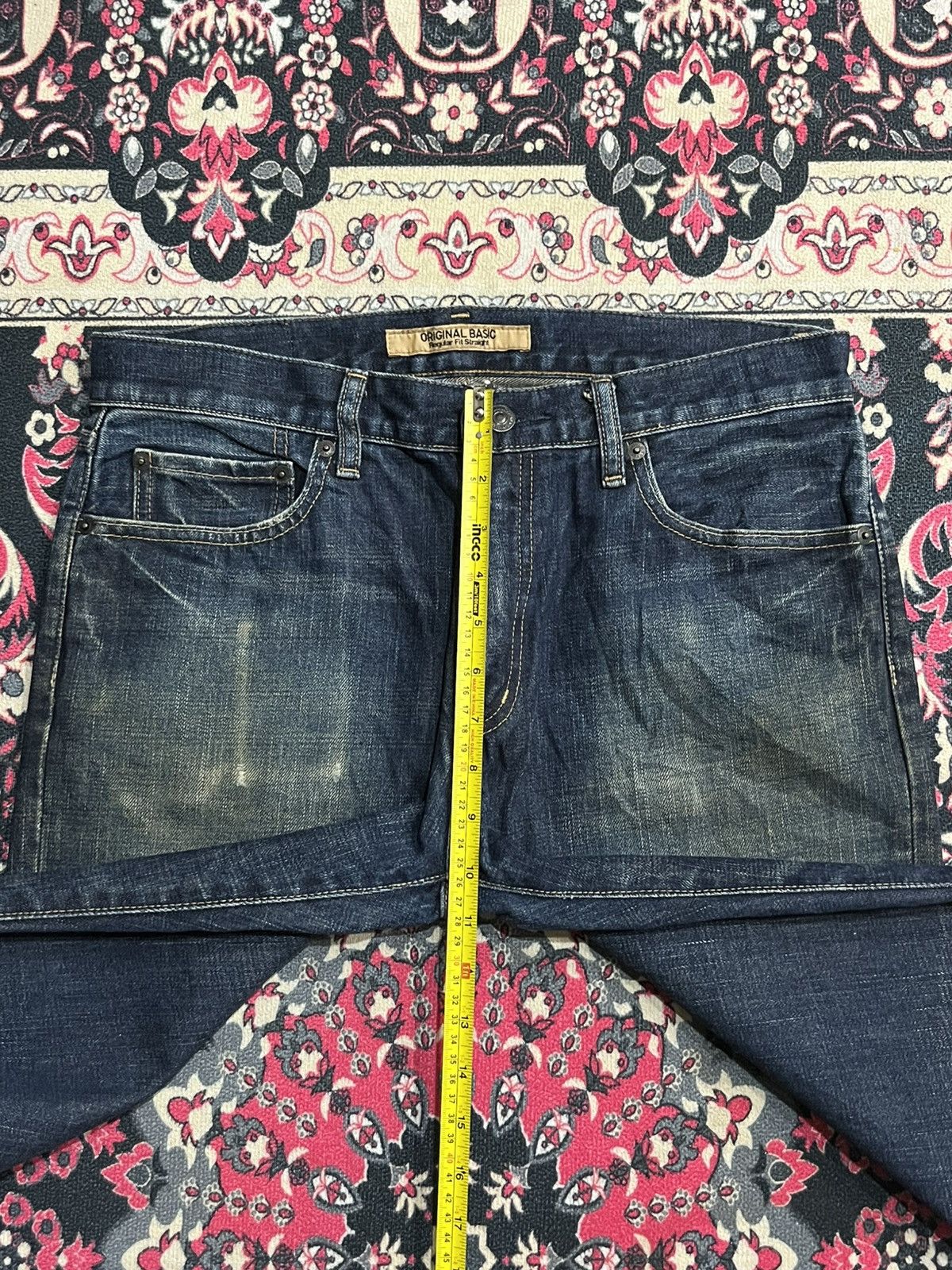 Undercover × Uniqlo Vintage Uniqlo S002 Dark Blue Washed Whisker Straight Jeans Size US 32 / EU 48 - 13 Thumbnail