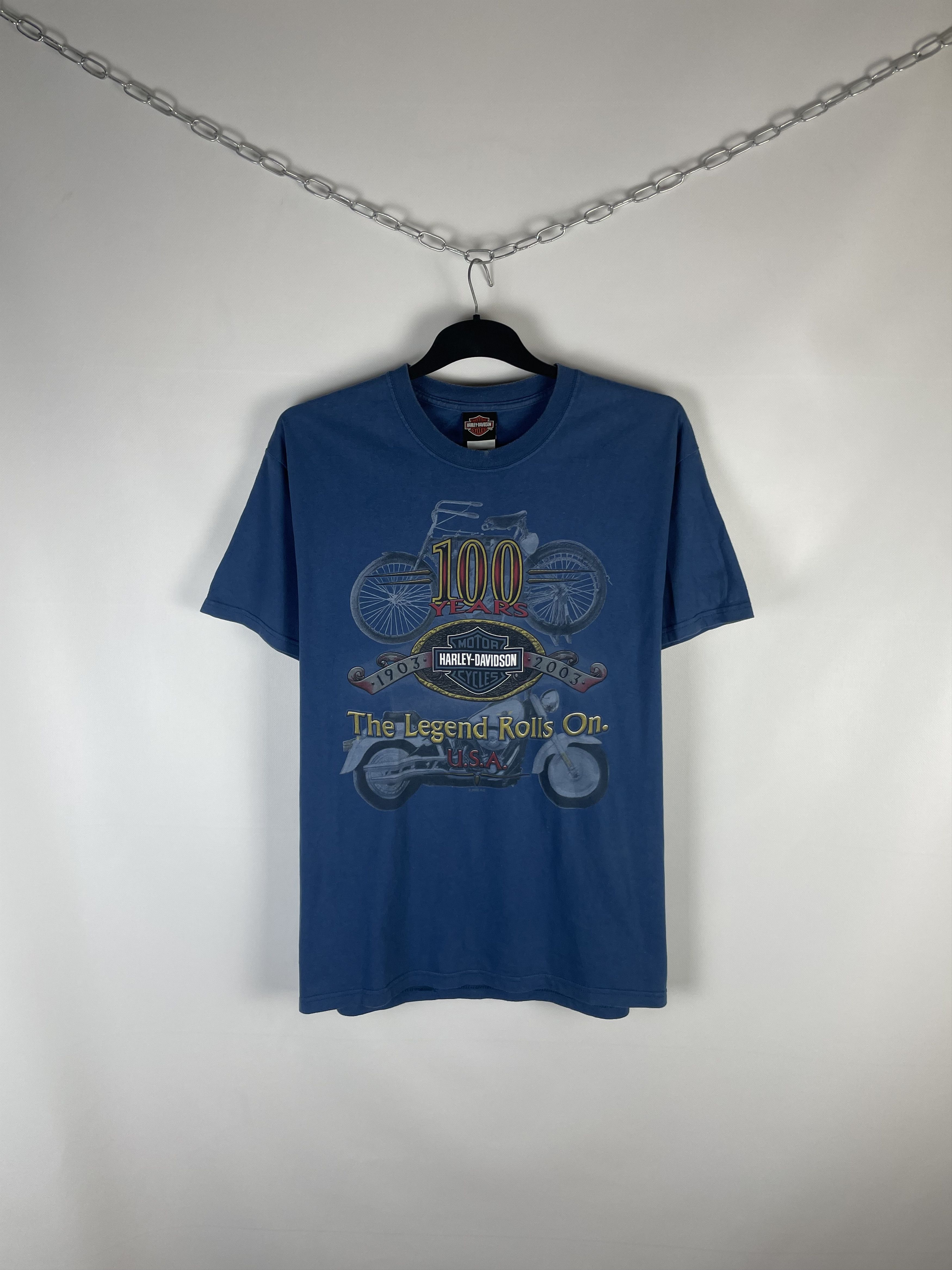 Harley Davidson Vintage HARLEY DAVIDSON Tee Graphic T-Shirt Size US L / EU 52-54 / 3 - 1 Thumbnail