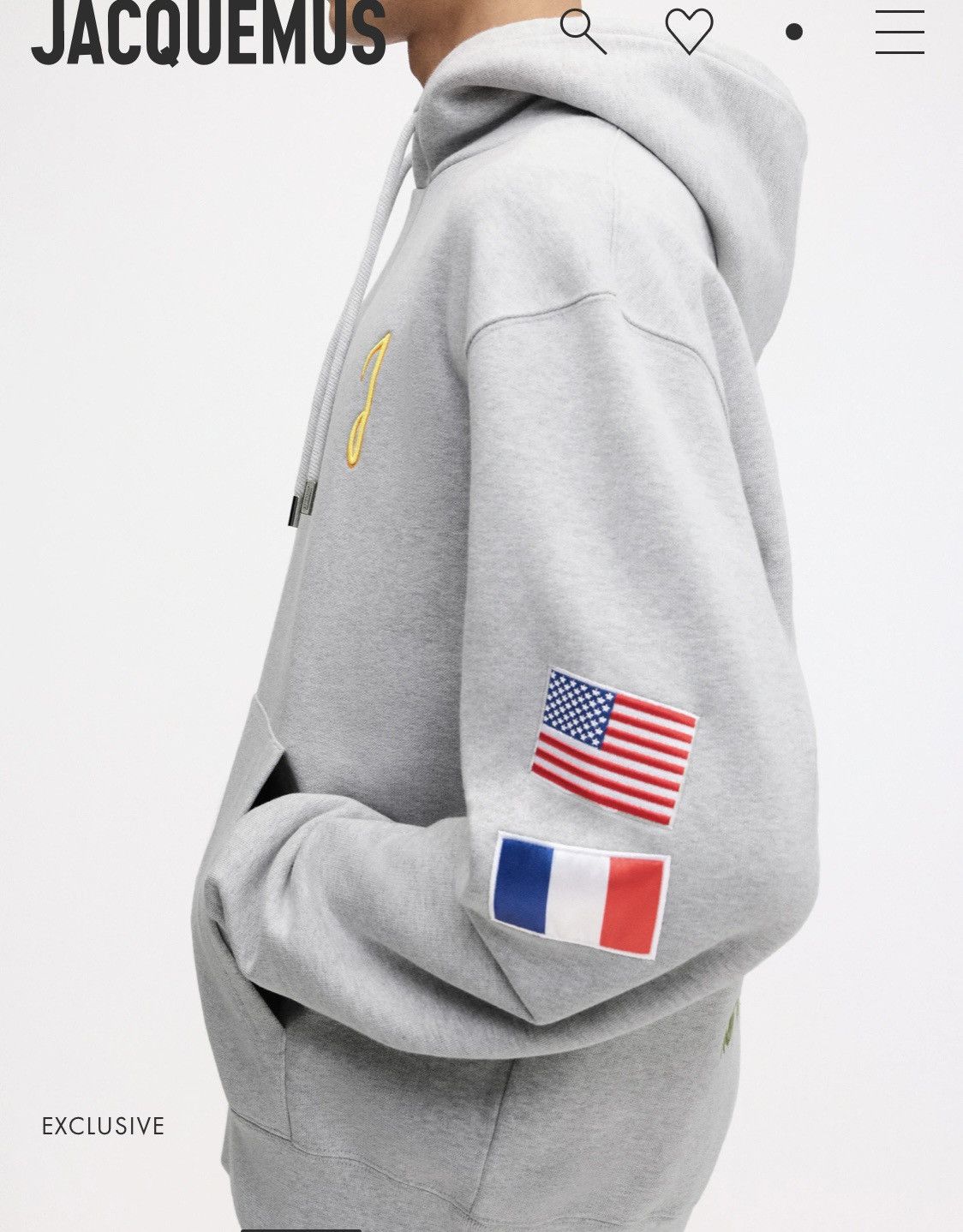 Jacquemus Jacquemus “The New York” Gray Hoodie Size M Size US M / EU 48-50 / 2 - 8 Thumbnail