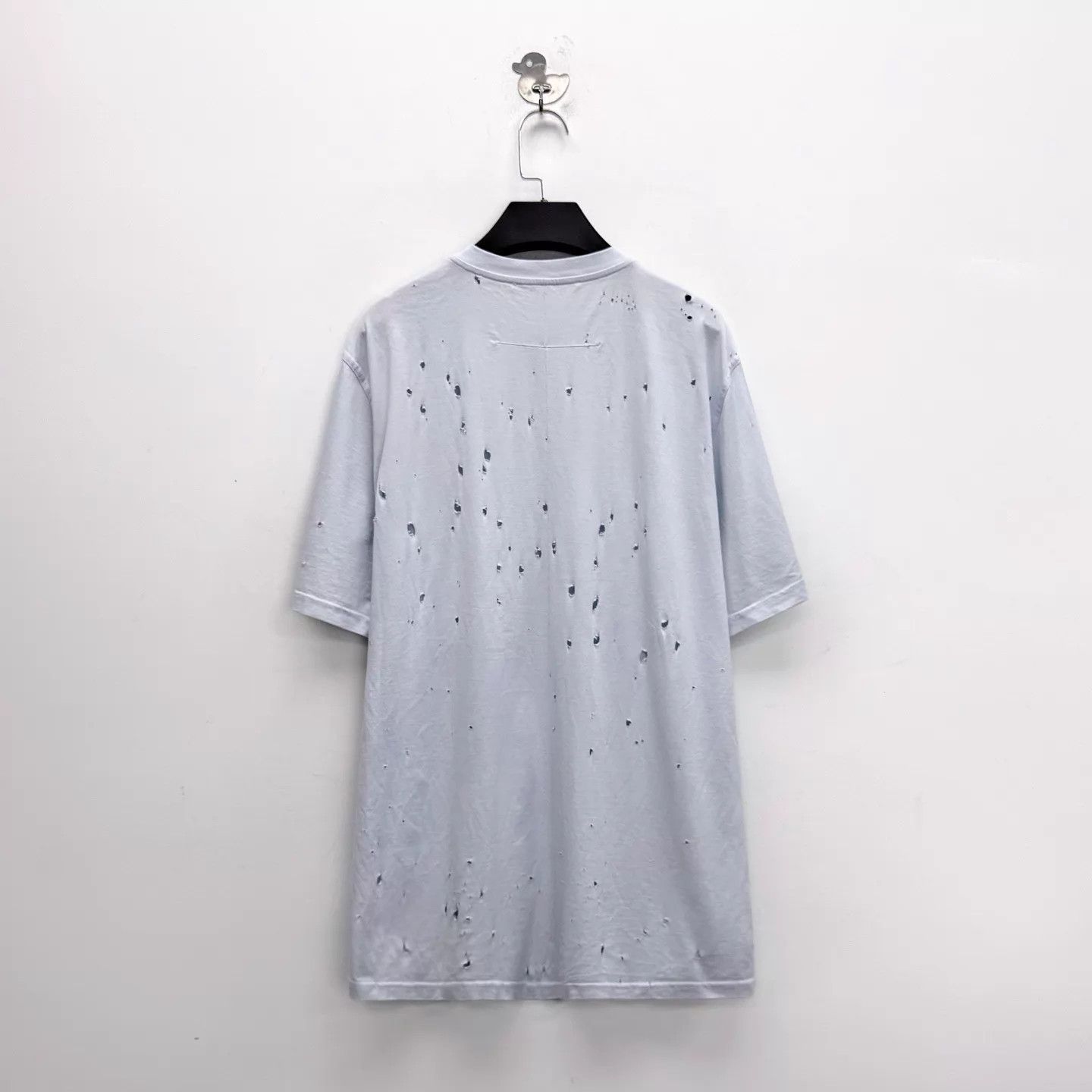 Givenchy Givenchy Haze Blue Distressed Logo S/S Tee OS S Size US S / EU 44-46 / 1 - 2 Thumbnail
