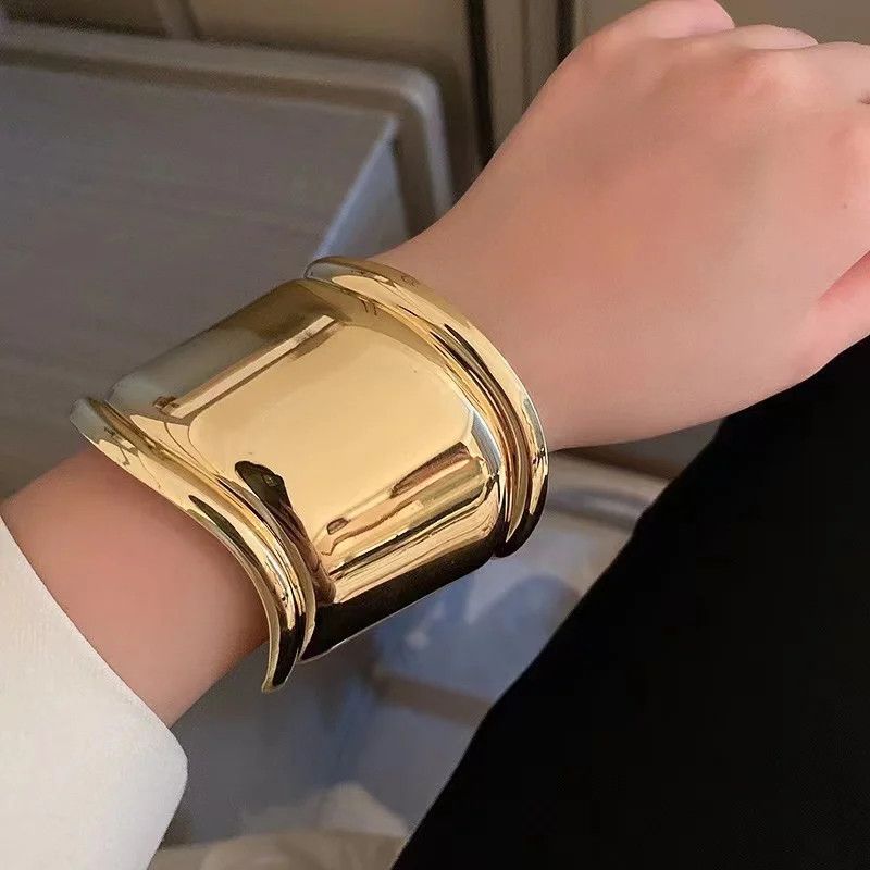 Other Metal Wave Asymmetry Openings Bracelet Size ONE SIZE - 2 Thumbnail