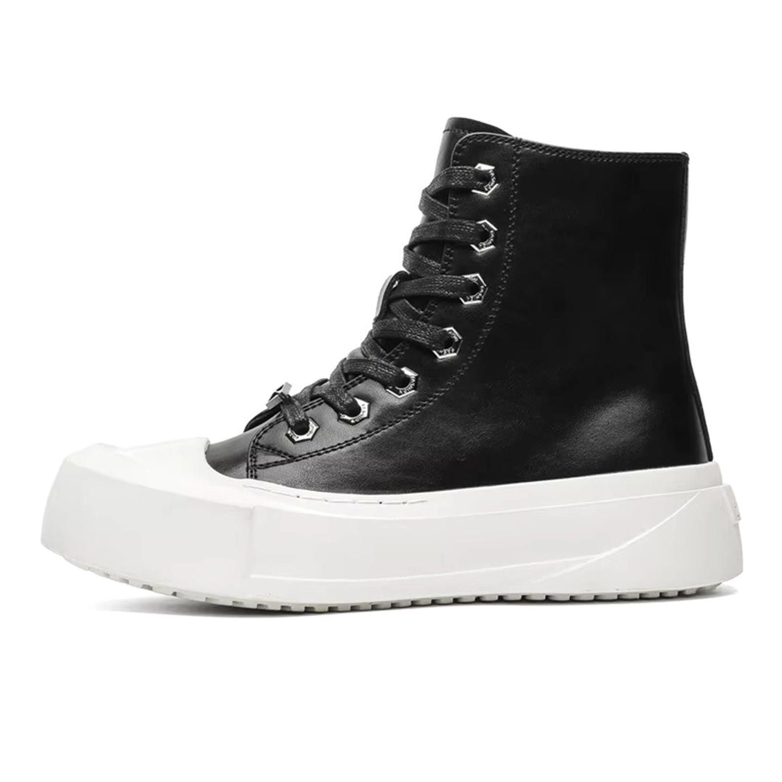 Leather High-Top Leather Platform Sneakers Size US 9 / EU 42 - 3 Thumbnail