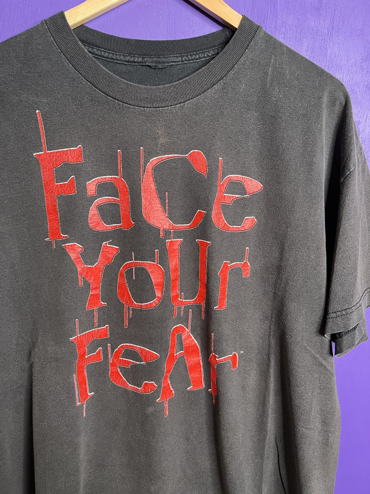 Vintage × WWF Vintage WWF Kane face your fear faded t-shirt Size US XL / EU 56 / 4 - 3 Thumbnail