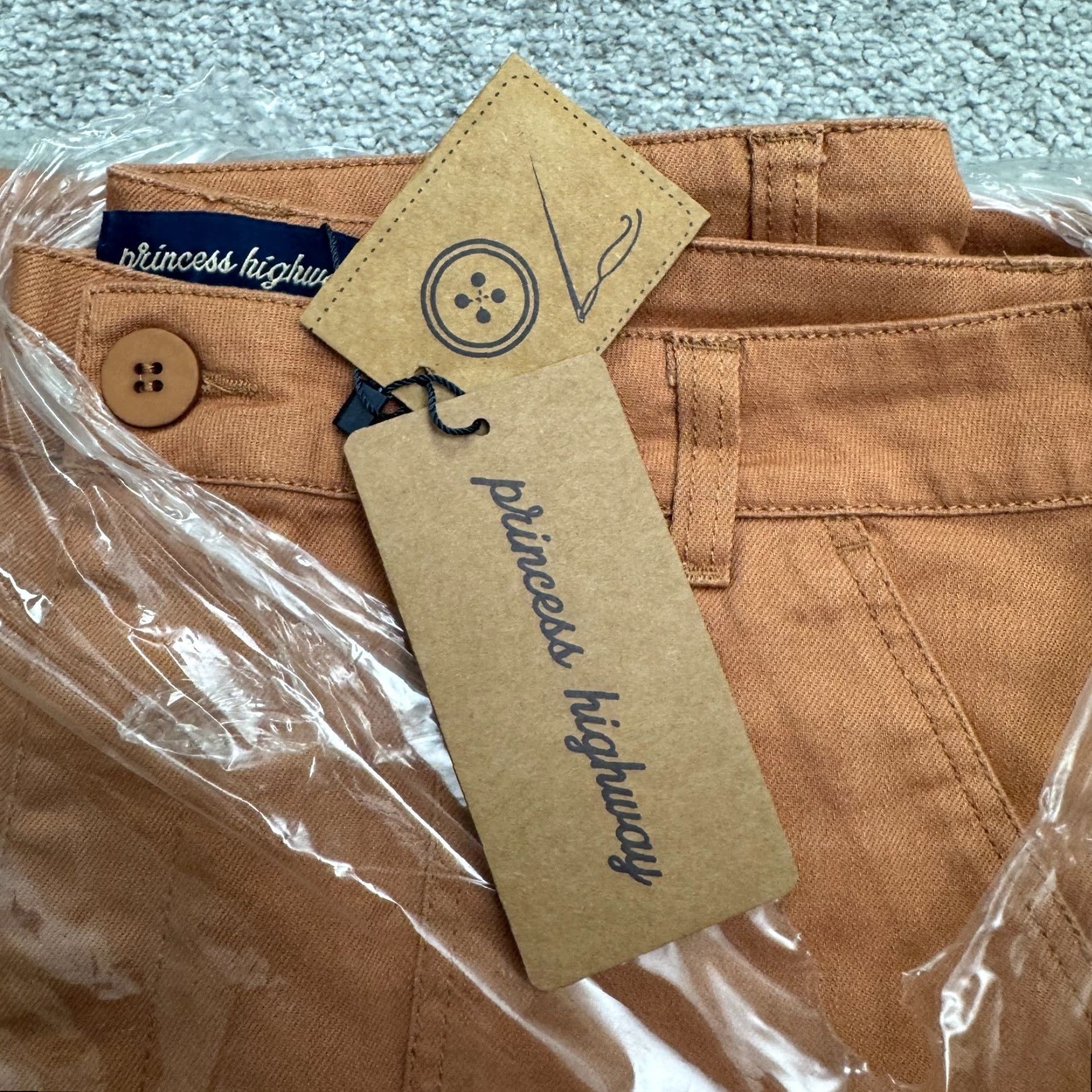 Vintage Princess Highway Celeste High Rise Wide Leg Jeans Womens 12 Regular Brown Dark Denim Stretch Streetwear Size 34" / US 12 / IT 48 - 6 Thumbnail
