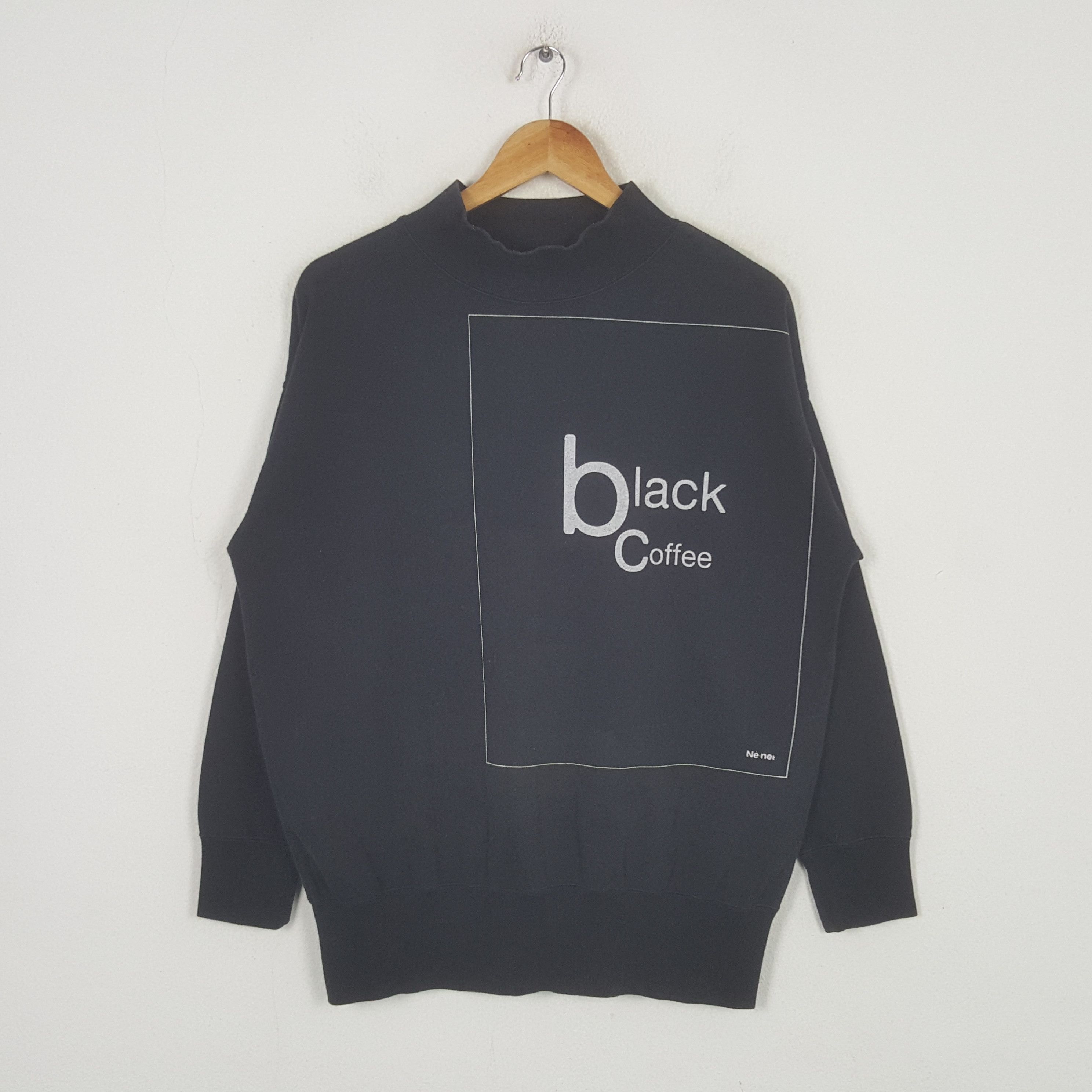 Ne-Net Vintage Black Coffee Ne-net by Issey Miyake Sweatshirt RR24 Size US M / EU 48-50 / 2 - 1 Thumbnail