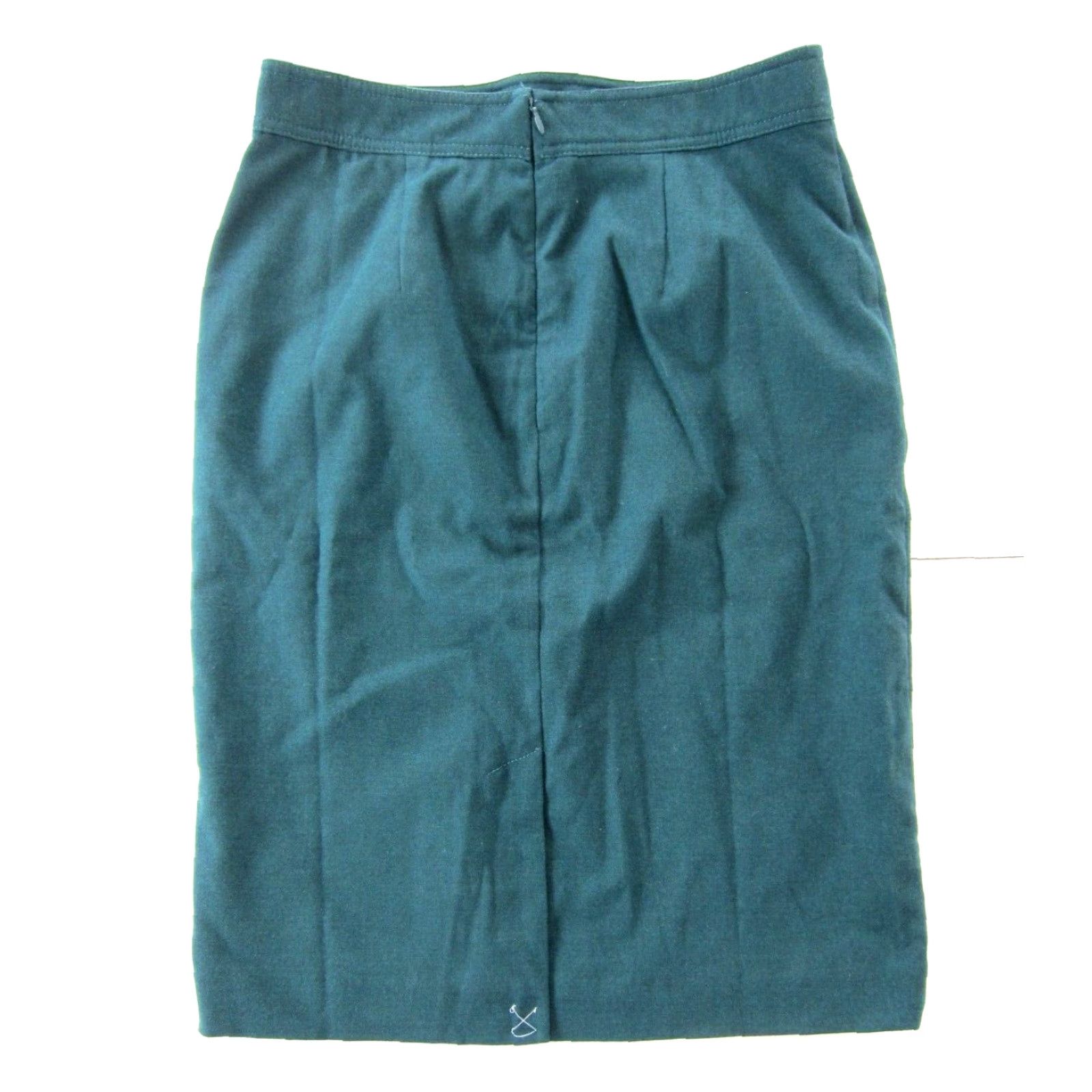 Ann Taylor VINTAGE NWT Ann Taylor Green High Rise Button Sailor Pencil Straight Skirt Women 6 Size 28" / US 6 / IT 42 - 2 Thumbnail