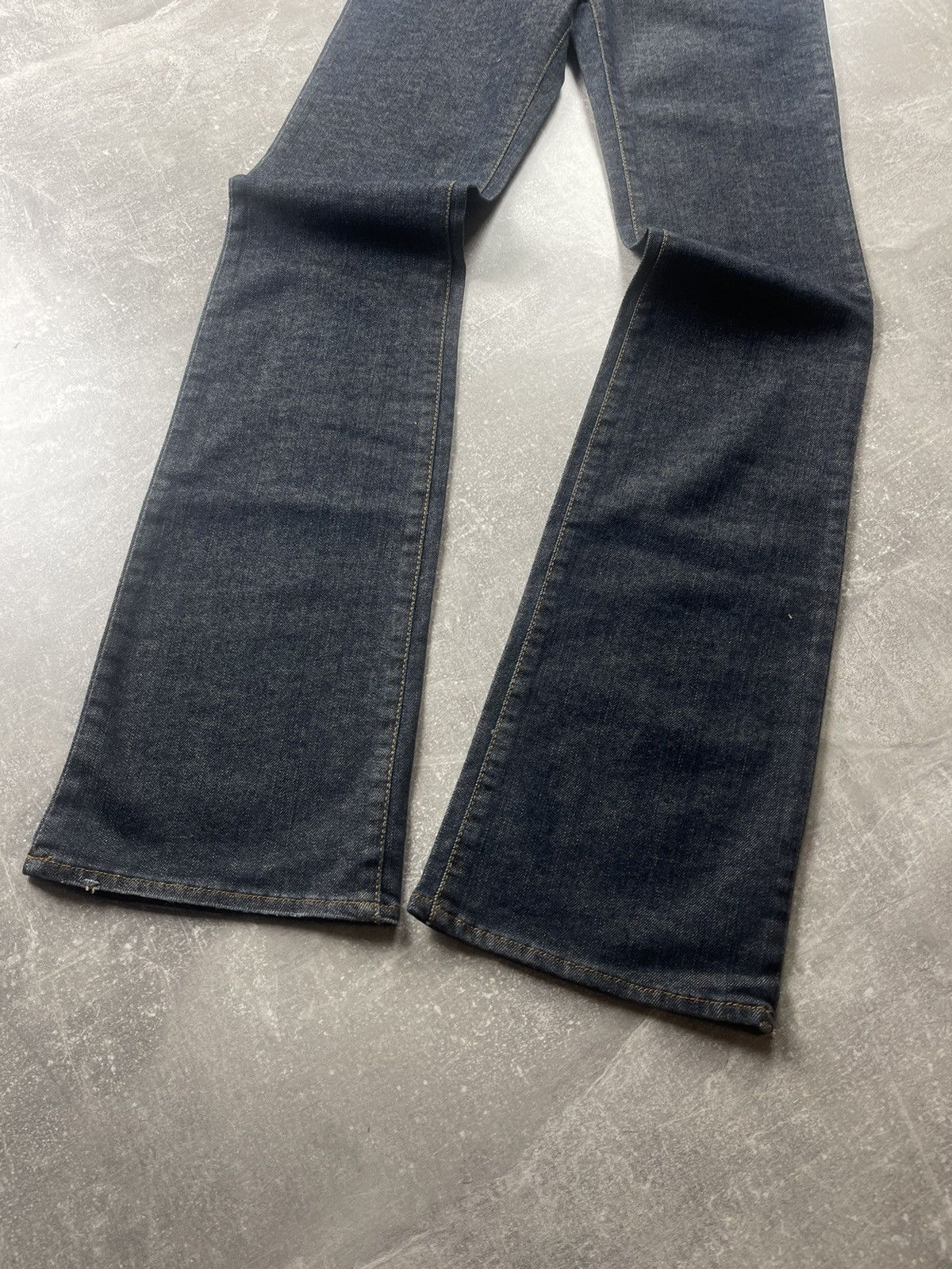 Just Cavalli Just Cavalli Flared Boot Cut Dark Blue Gradient Denim Jeans Size 27" / US 4 / IT 40 - 7 Thumbnail