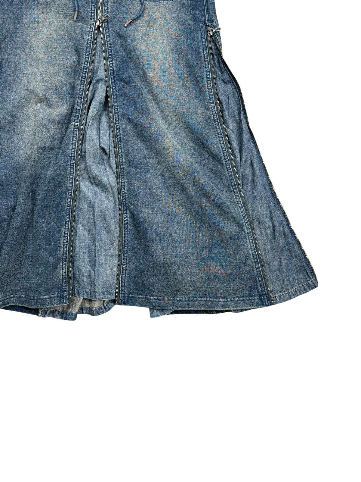 GOA Archive GOA - Maxi Multizips Skirt Denim Size 29" - 10 Thumbnail