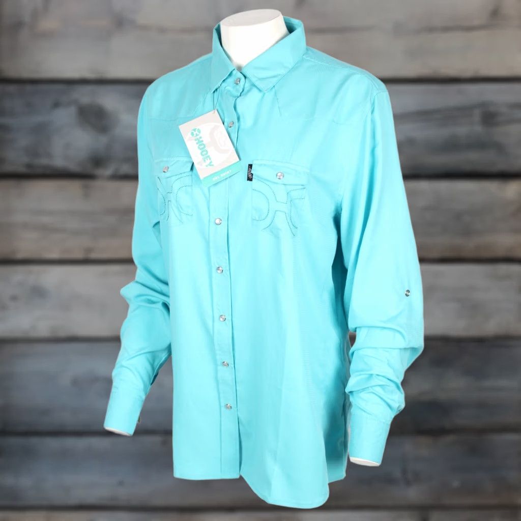 Vintage Hooey Habitat Women's Snap Button Western Shirt Long Sleeve XXL Blue Curaco Size XXL / US 16-18 / IT 52-54 - 1 Thumbnail