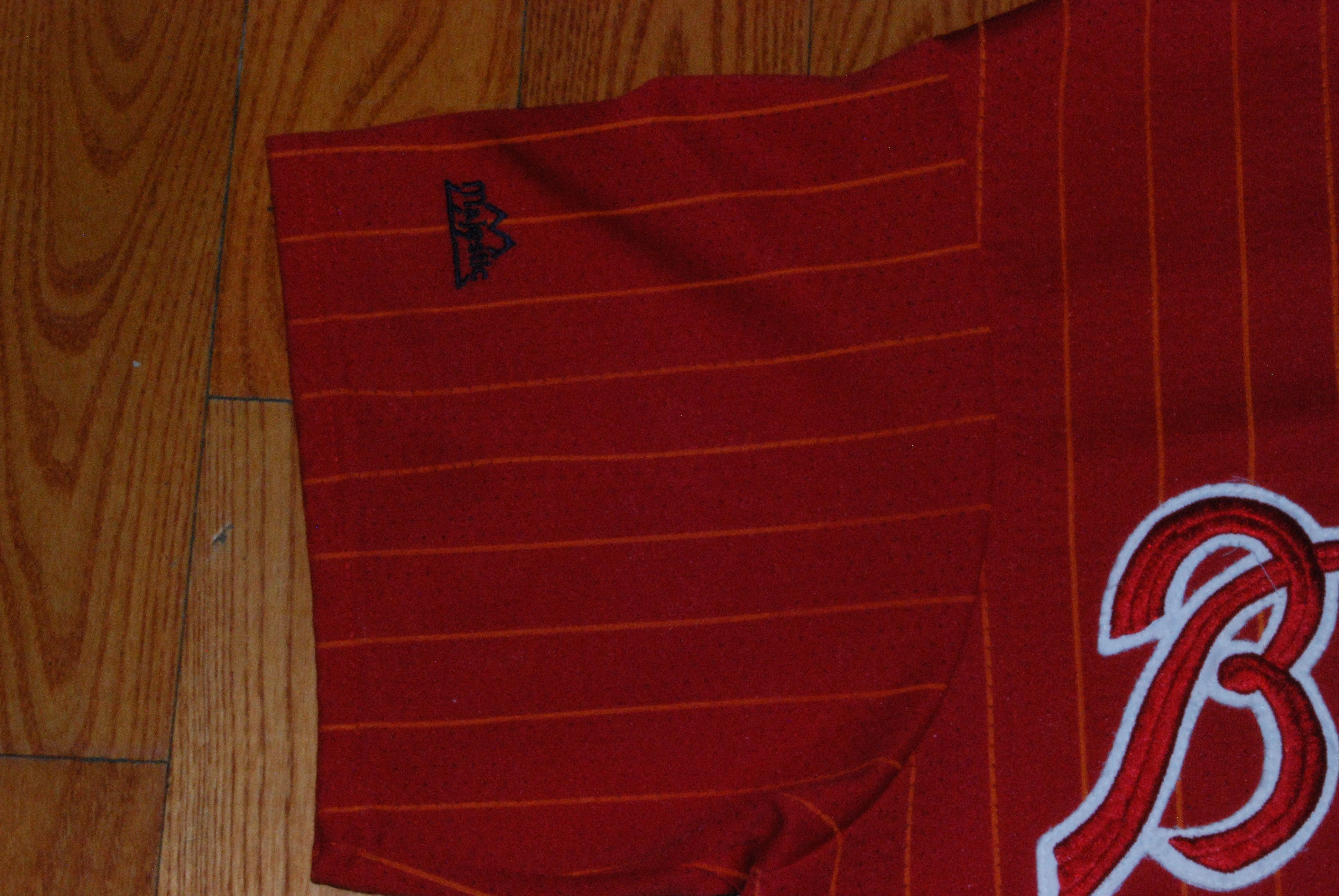 Majestic Vintage 90s Majestic Atlanta Braves Red Pinstripe MLB Jersey Size US XL / EU 56 / 4 - 4 Thumbnail