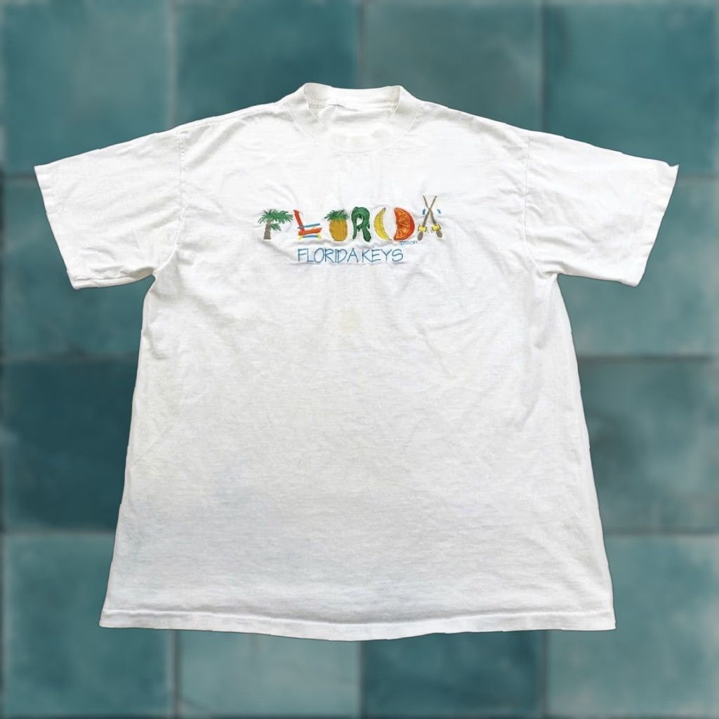 Vintage VINTAGE Florida Keys Shirts Mens Medium White Single Stitch Size US M / EU 48-50 / 2 - 1 Thumbnail