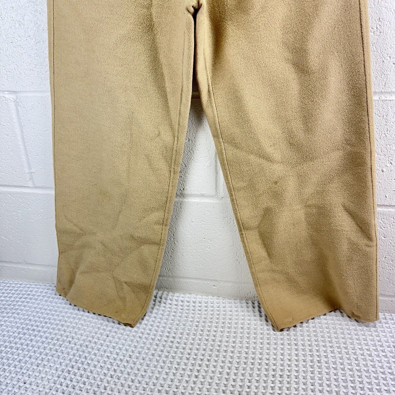 DKNY DKNY Beige Solid Wool Blend Women Flat Dress Pants Sz6 28x27 Size 28" / US 6 / IT 42 - 3 Thumbnail