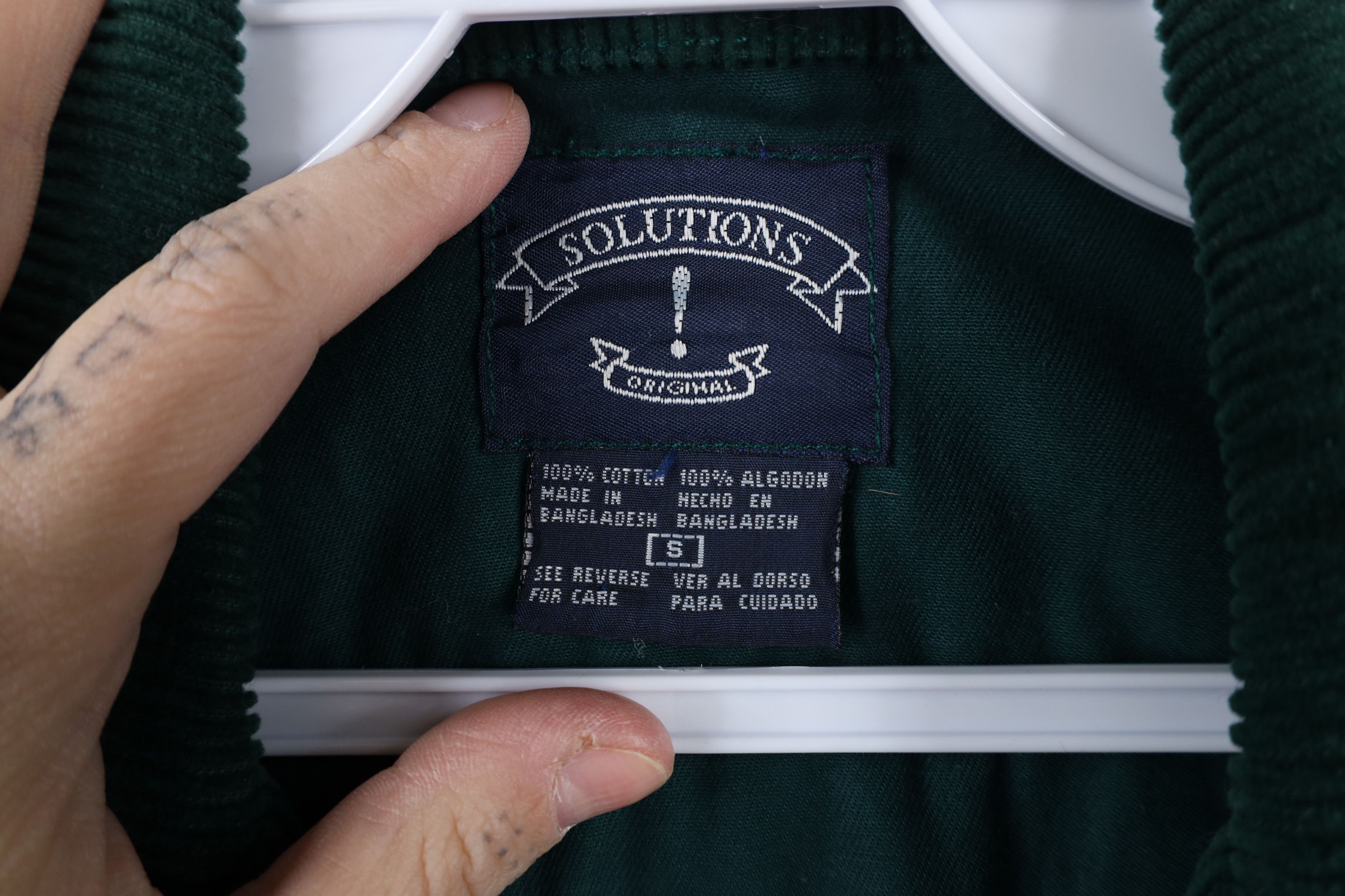 Vintage Vintage 90s Streetwear Corduroy Button Vest Jacket Green Size S / US 4 / IT 40 - 8 Thumbnail