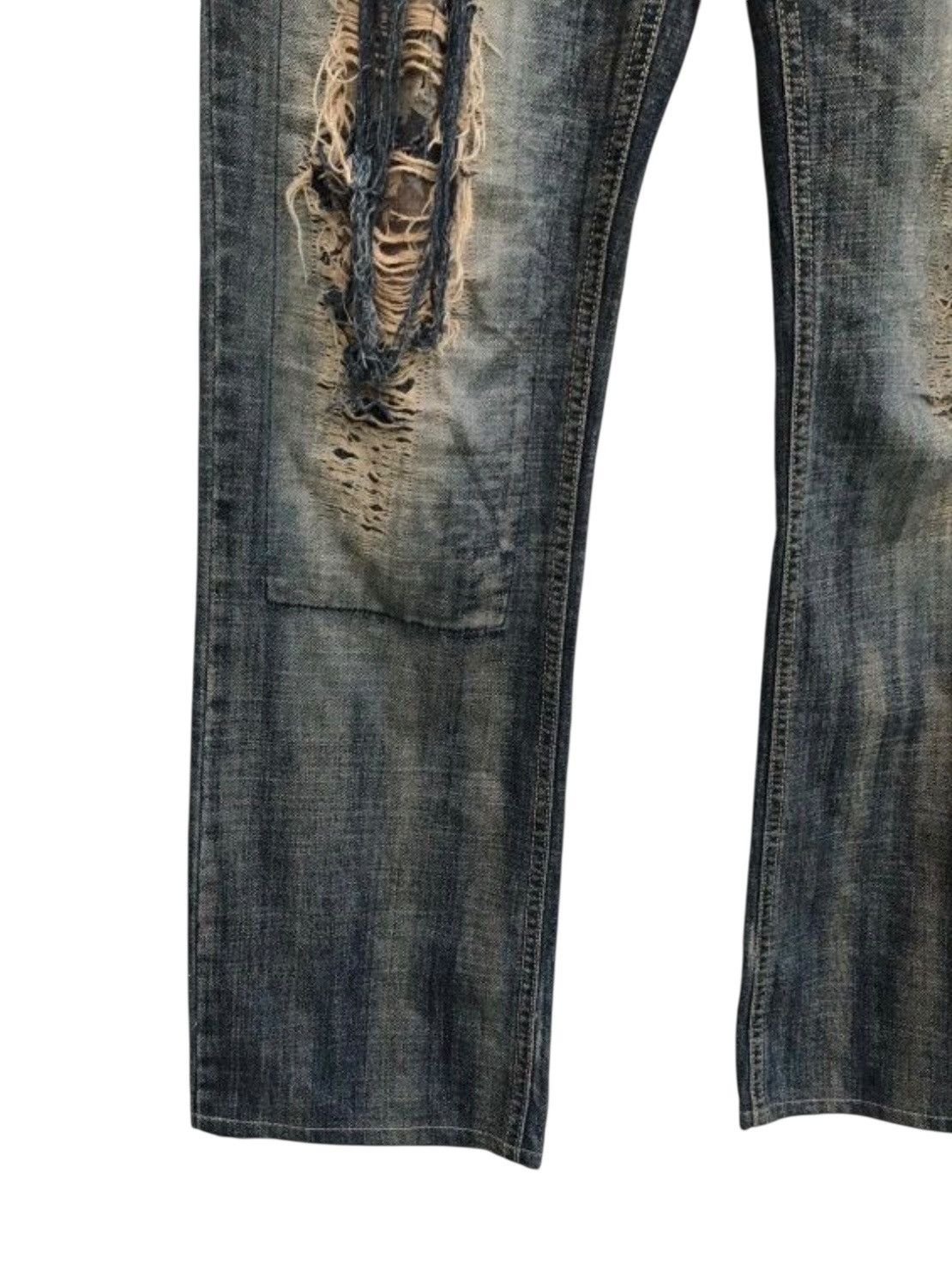 Japanese Brand Japanese Brand Blue Way Distressed Denim Pants Size US 31 - 3 Thumbnail
