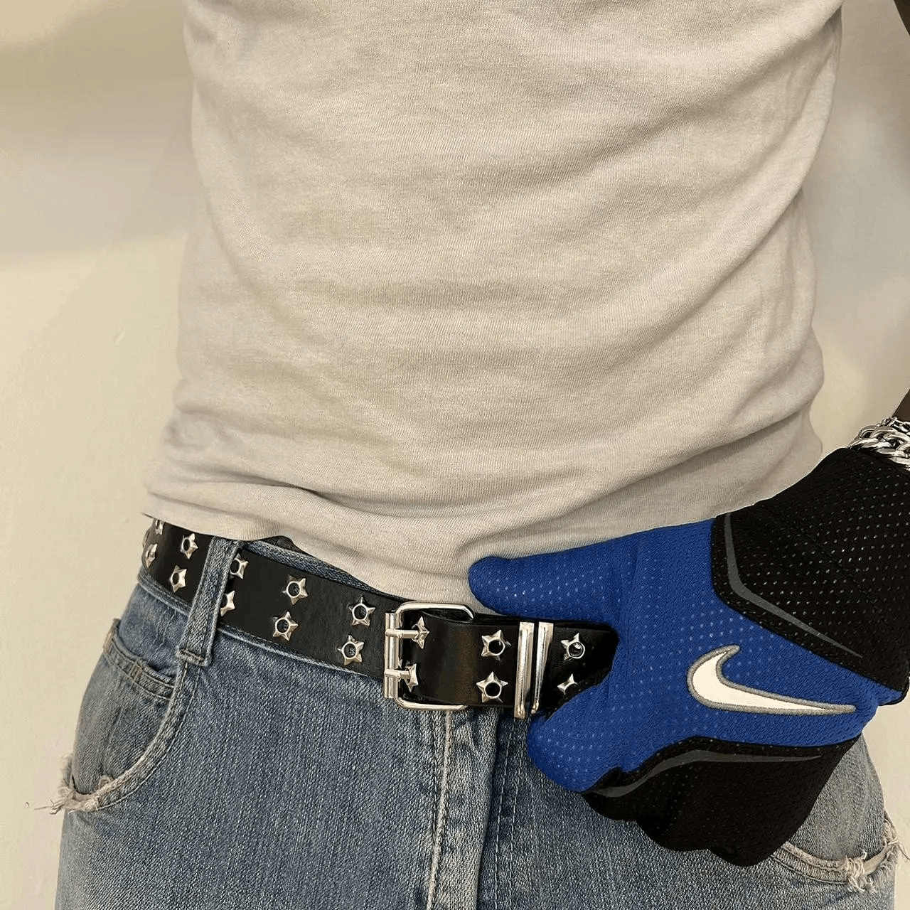 Japanese Brand Y2K 2000s Black Bullet Holes Studded Western Skater Belt Size ONE SIZE - 5 Thumbnail