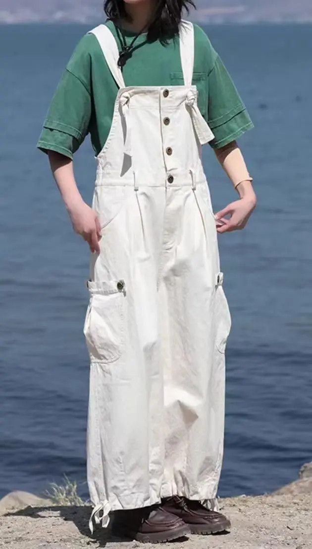 Japanese Brand × Jean Japanese Vintage Large Pocket Harajuku Dungarees Size 28" / US 6 / IT 42 - 1 Thumbnail
